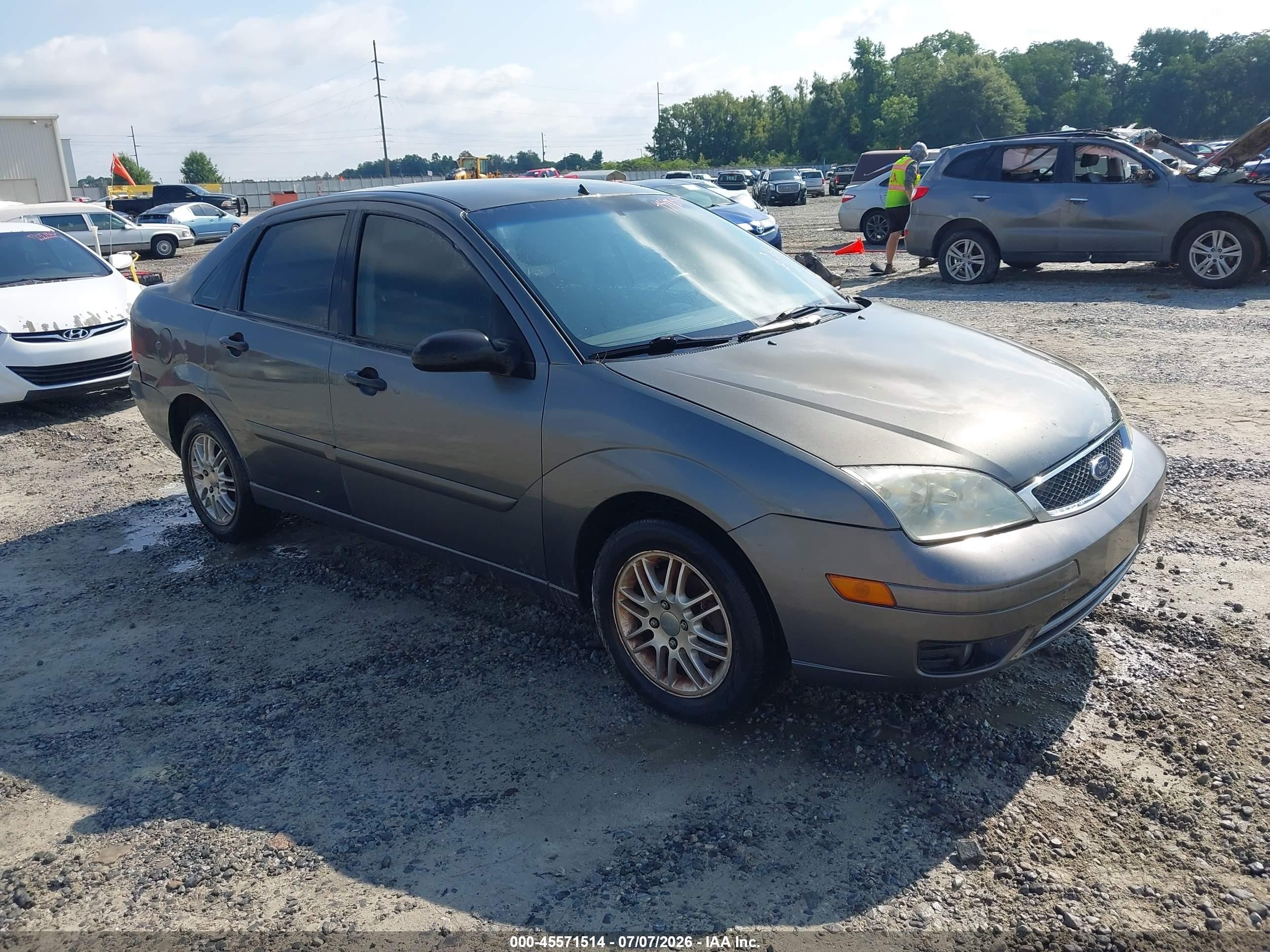 2007 Ford Focus S/se/ses Gray vin: 1FAFP34NX7W313485