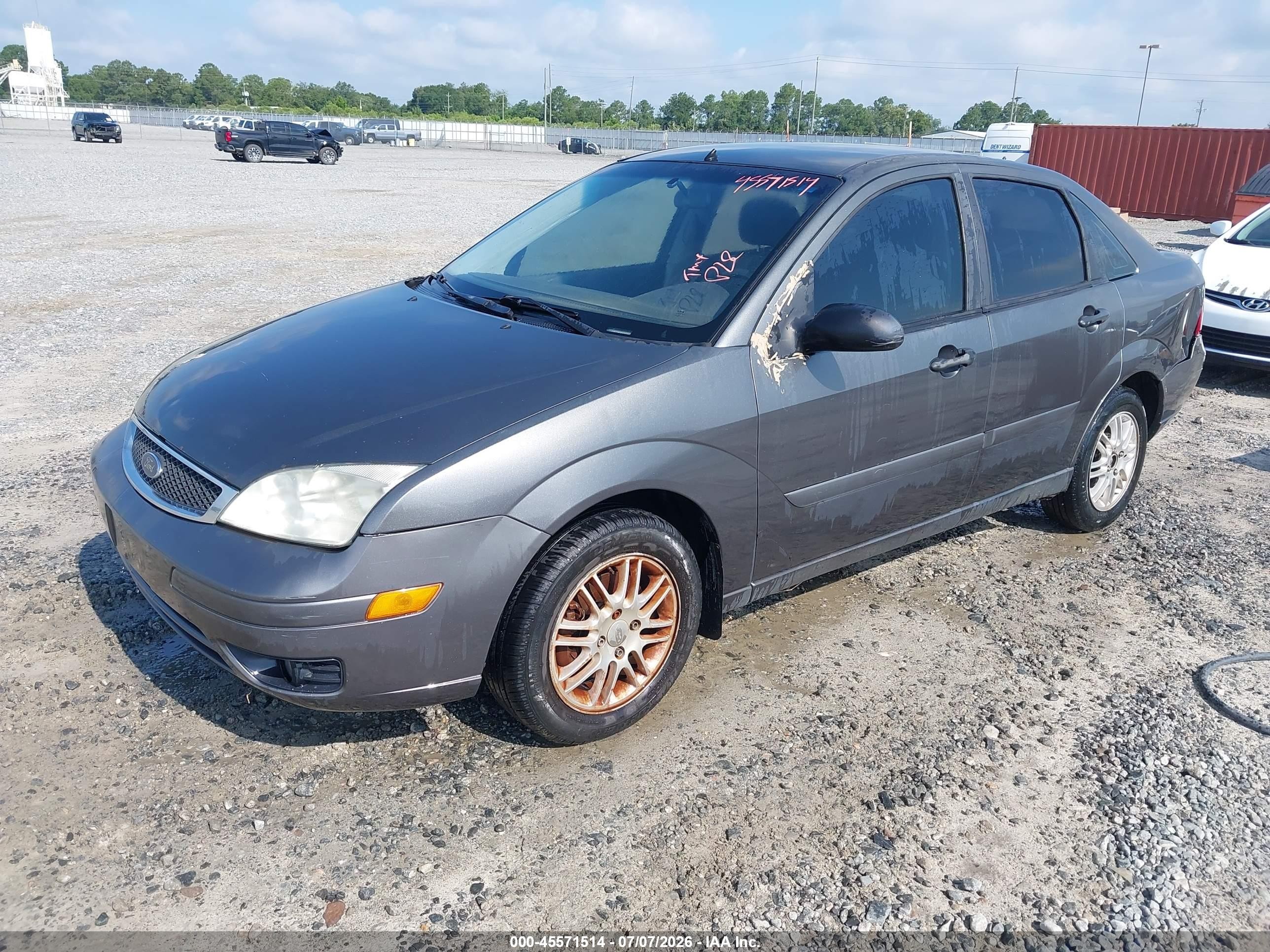 2007 Ford Focus S/se/ses Gray vin: 1FAFP34NX7W313485