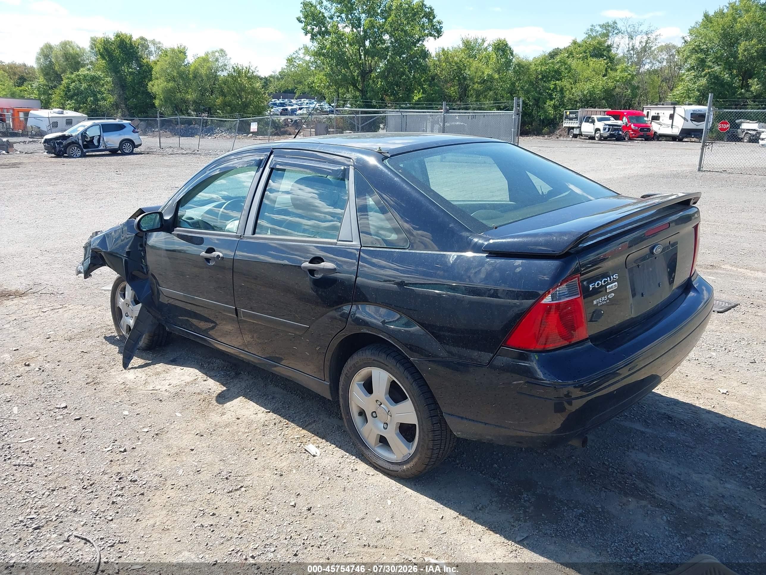 2007 Ford Focus S/se/ses Черный vin: 1FAFP34NX7W363481