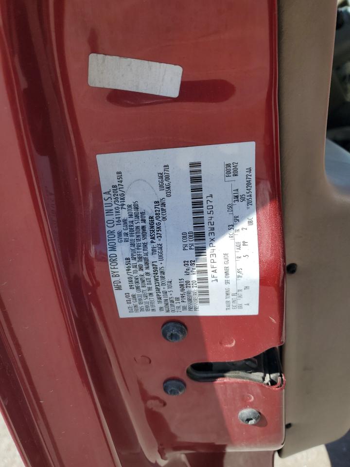 2003 Ford Focus Se Red vin: 1FAFP34PX3W245071