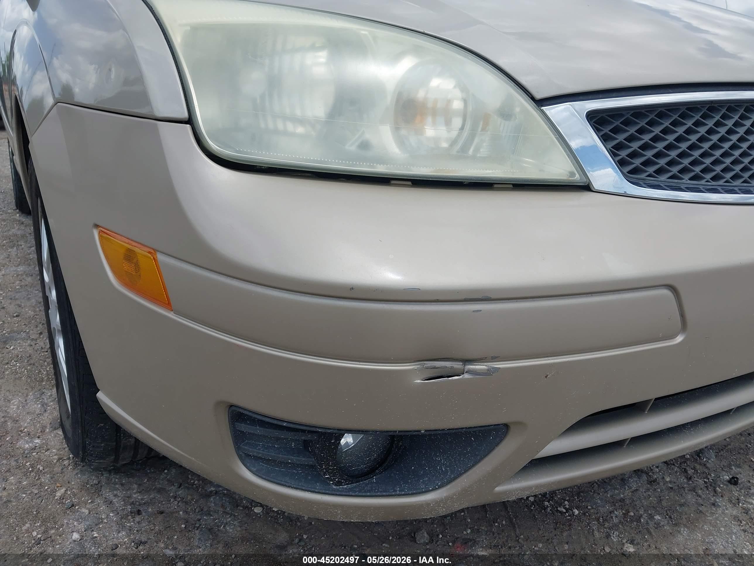 2007 Ford Focus Se/ses Beige vin: 1FAFP36N57W117757