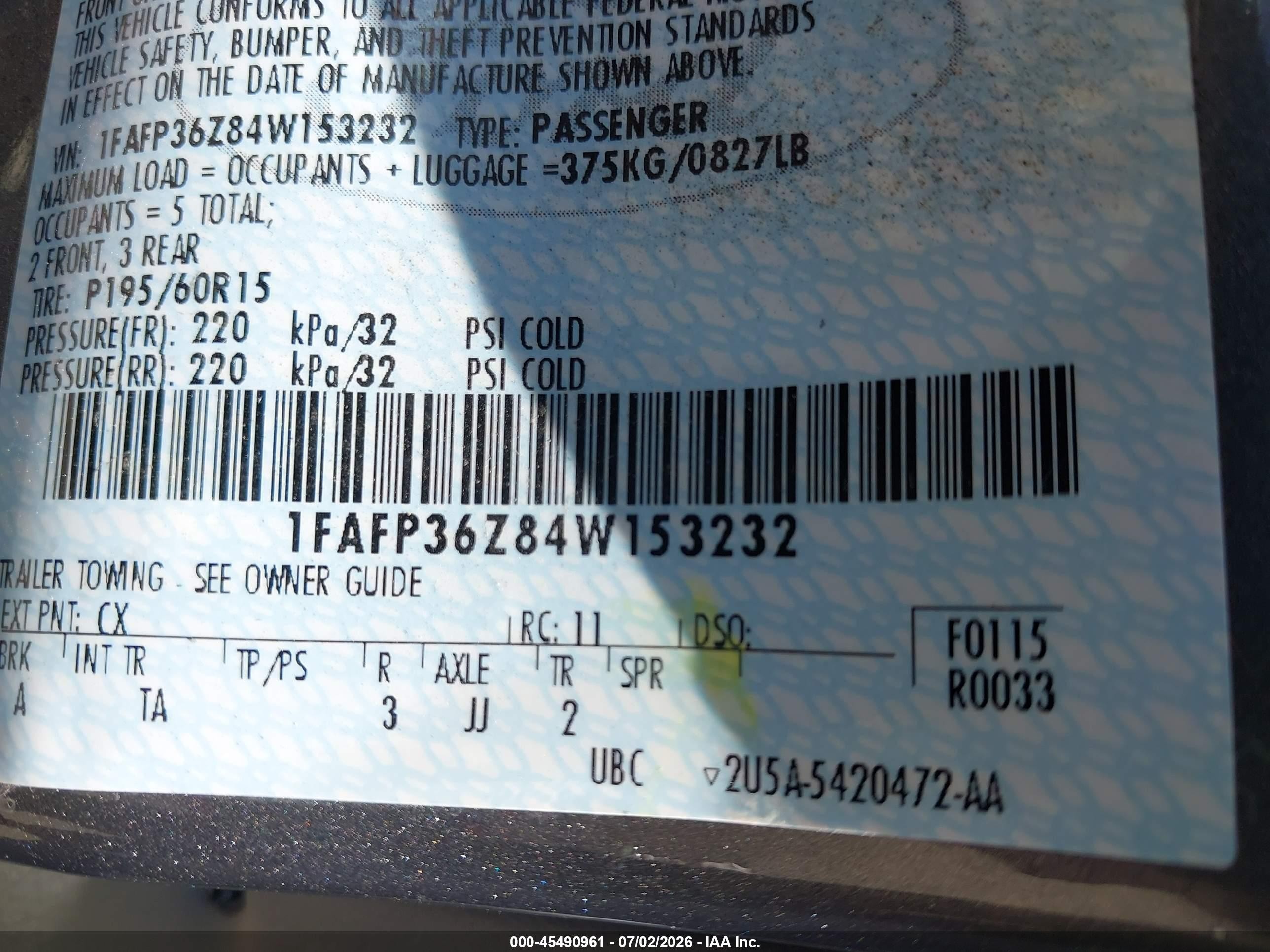 2004 Ford Focus Se Gray vin: 1FAFP36Z84W153232