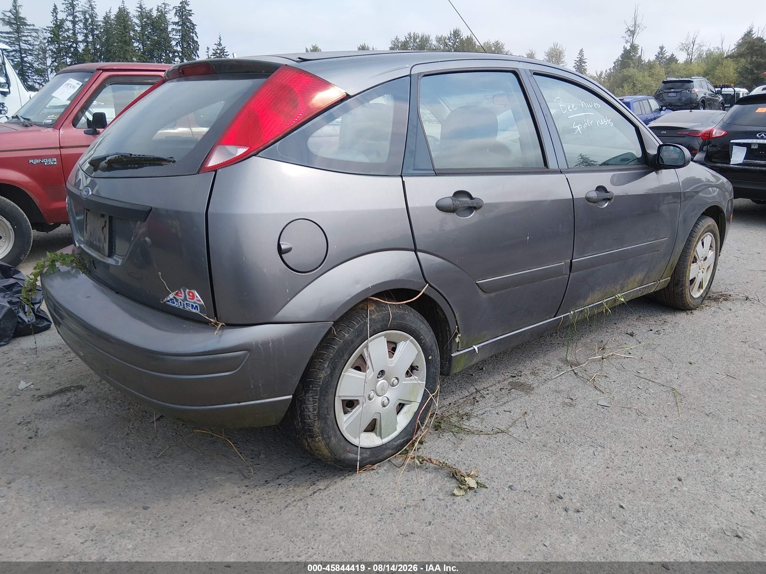 2007 Ford Focus S/se/ses Gray vin: 1FAFP37N67W132766