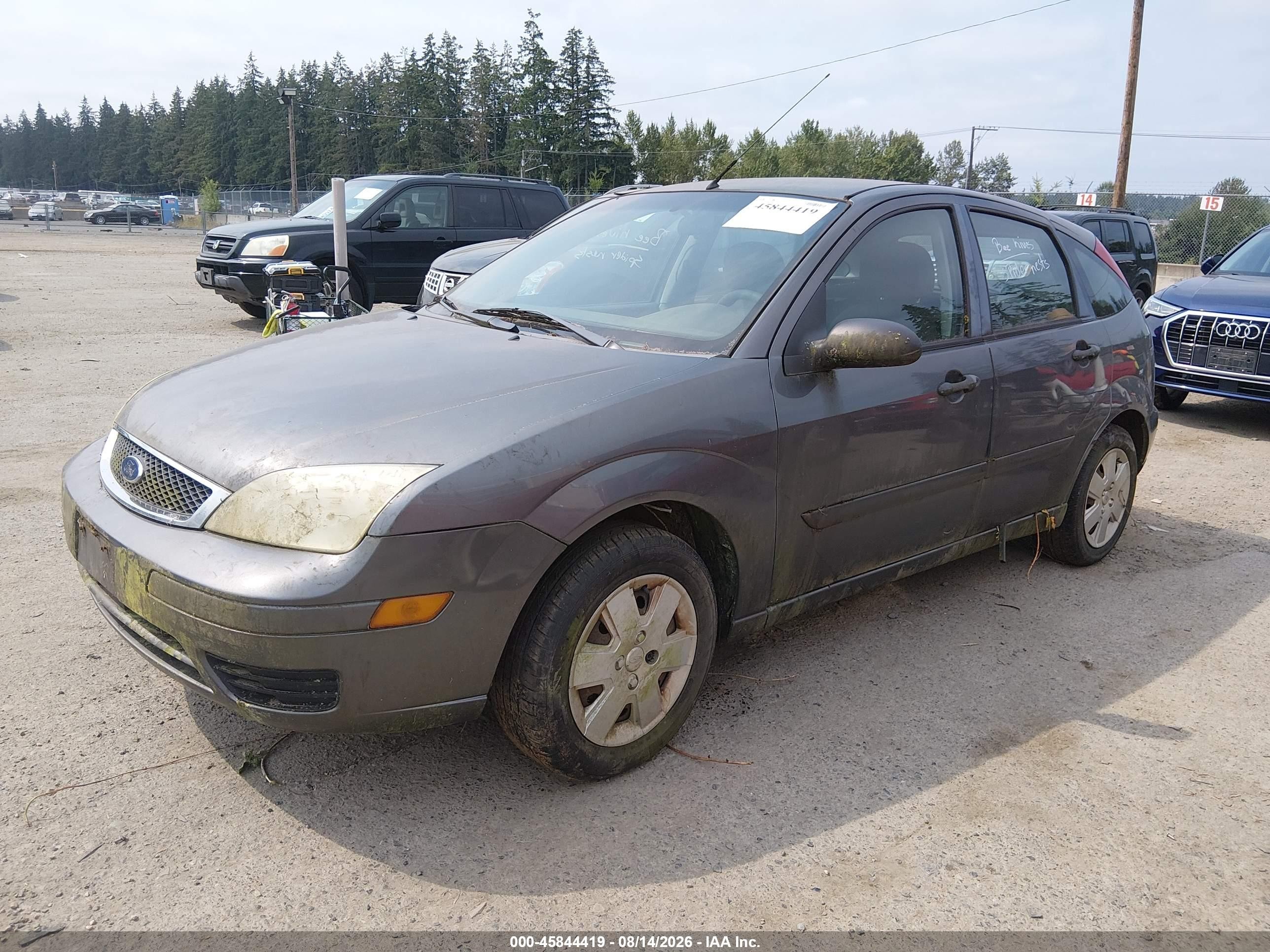 2007 Ford Focus S/se/ses Gray vin: 1FAFP37N67W132766