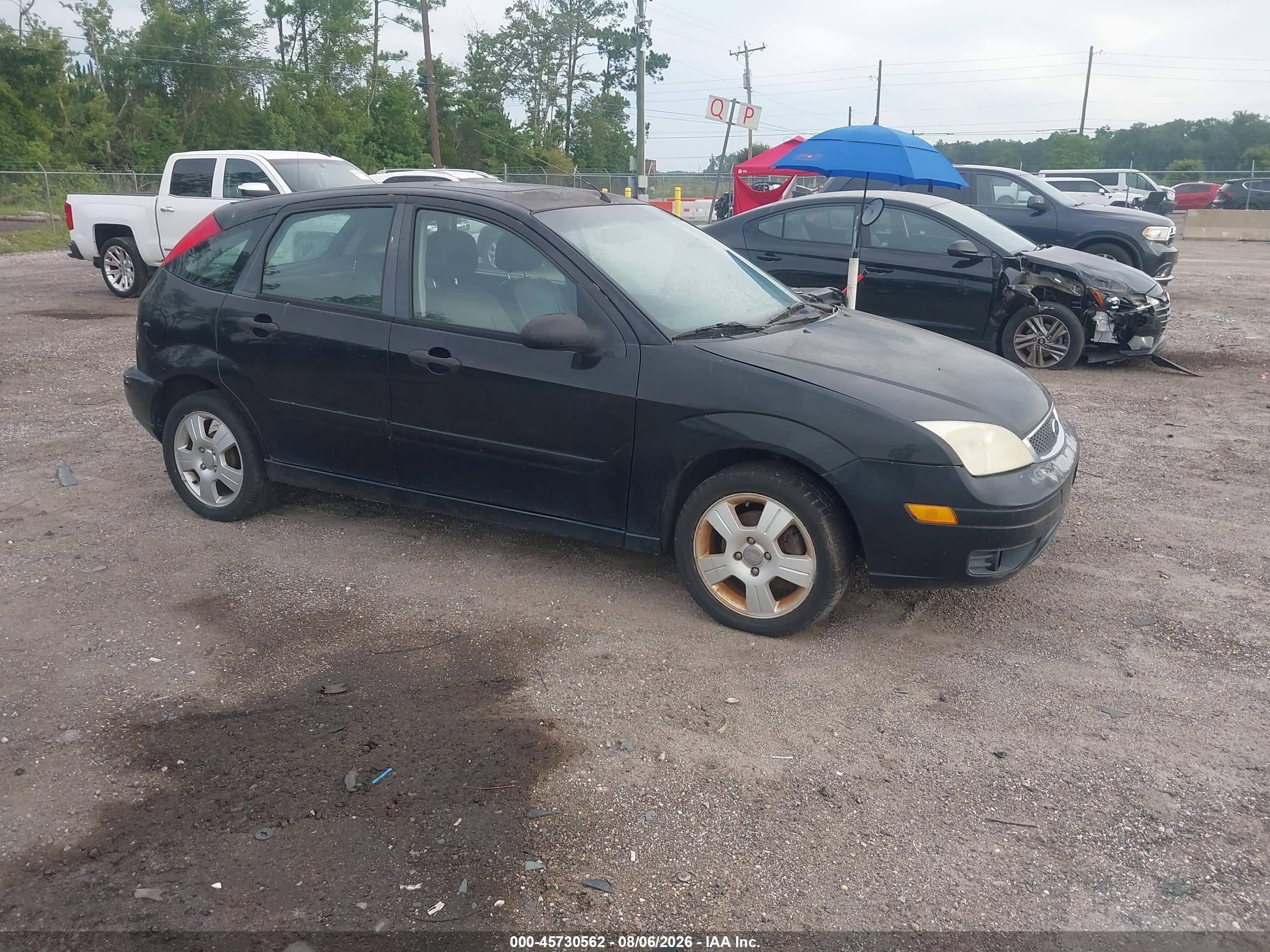2006 Ford Focus Zx5 Black vin: 1FAFP37N86W141869