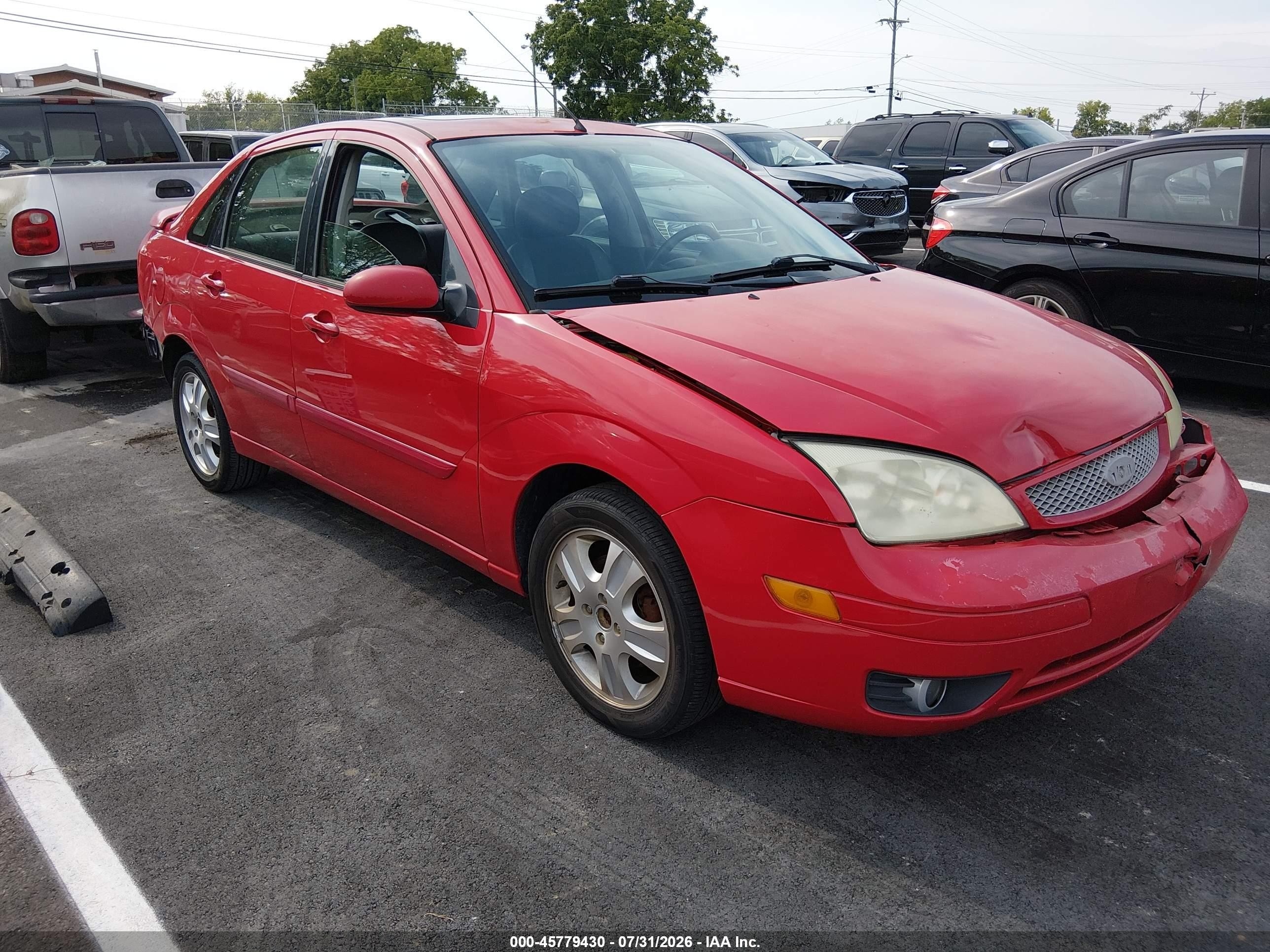 2006 Ford Focus Zx4 Red vin: 1FAFP38Z06W134142