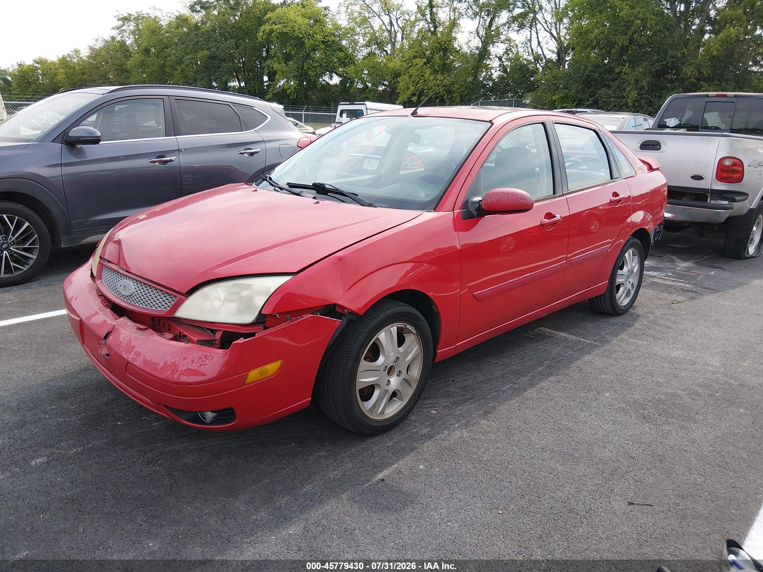 2006 Ford Focus Zx4 Red vin: 1FAFP38Z06W134142