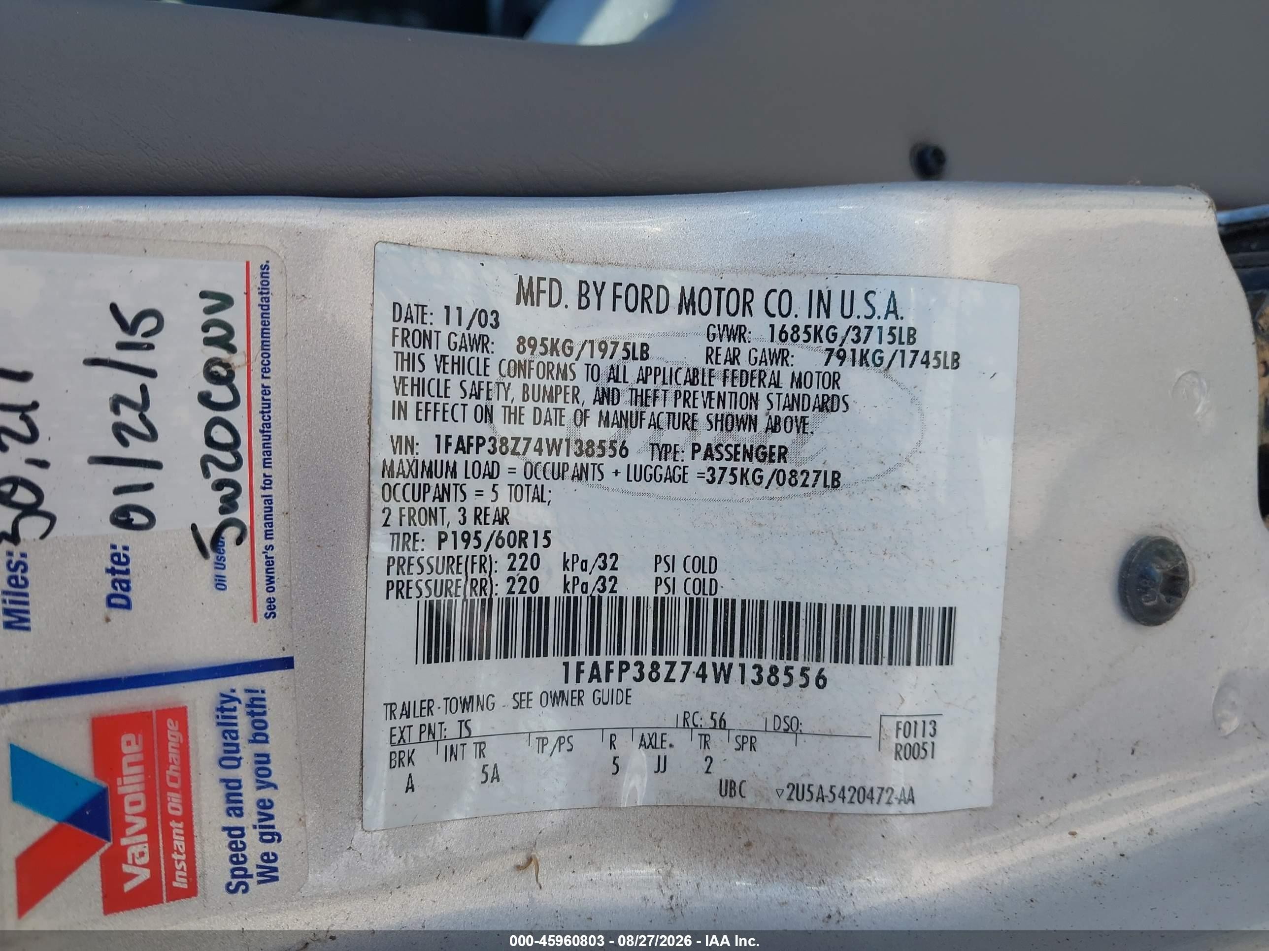 2004 Ford Focus Zts Silver vin: 1FAFP38Z74W138556