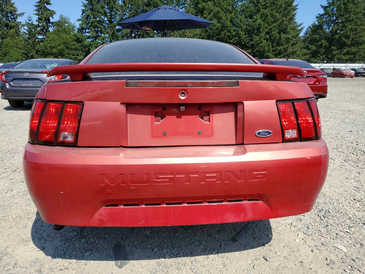 2002 Ford Mustang Red vin: 1FAFP40402F222513