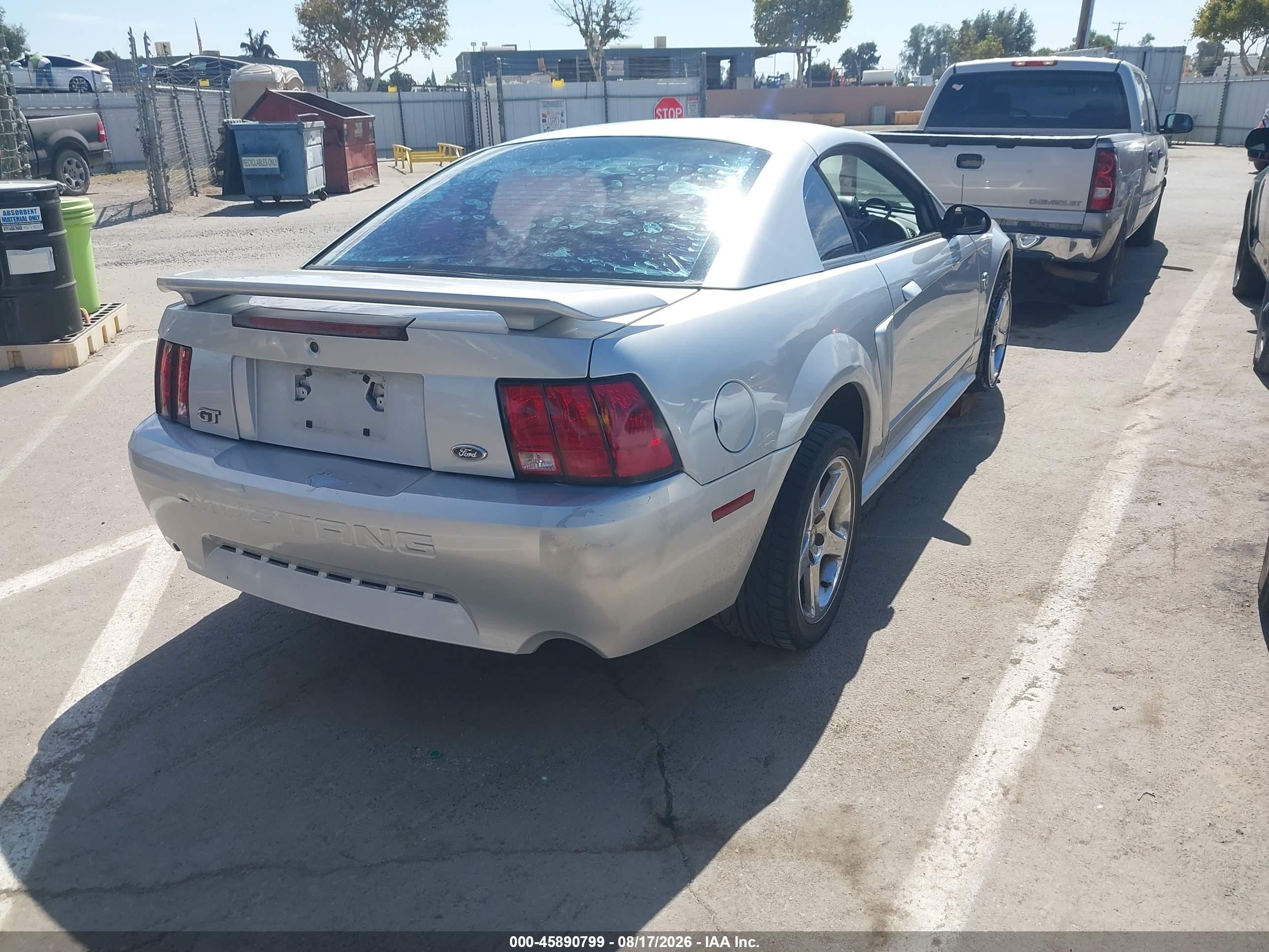 2002 Ford Mustang Deluxe/premium/standard Silver vin: 1FAFP40402F241725