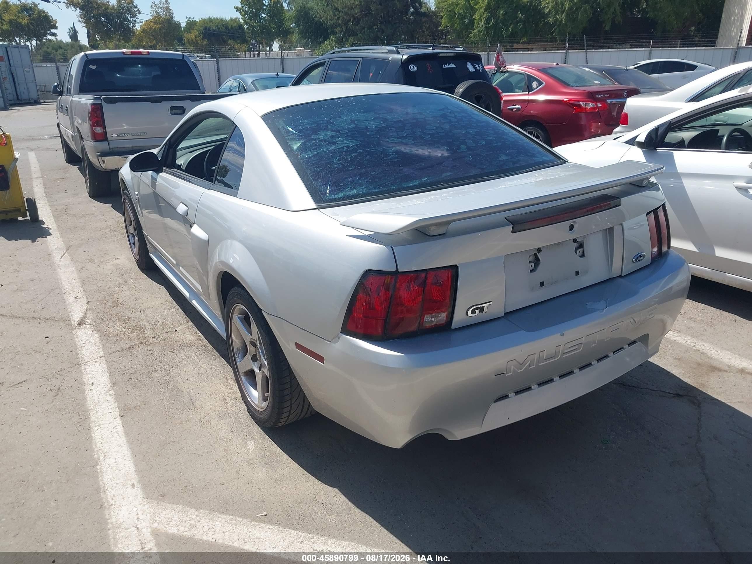 2002 Ford Mustang Deluxe/premium/standard Silver vin: 1FAFP40402F241725