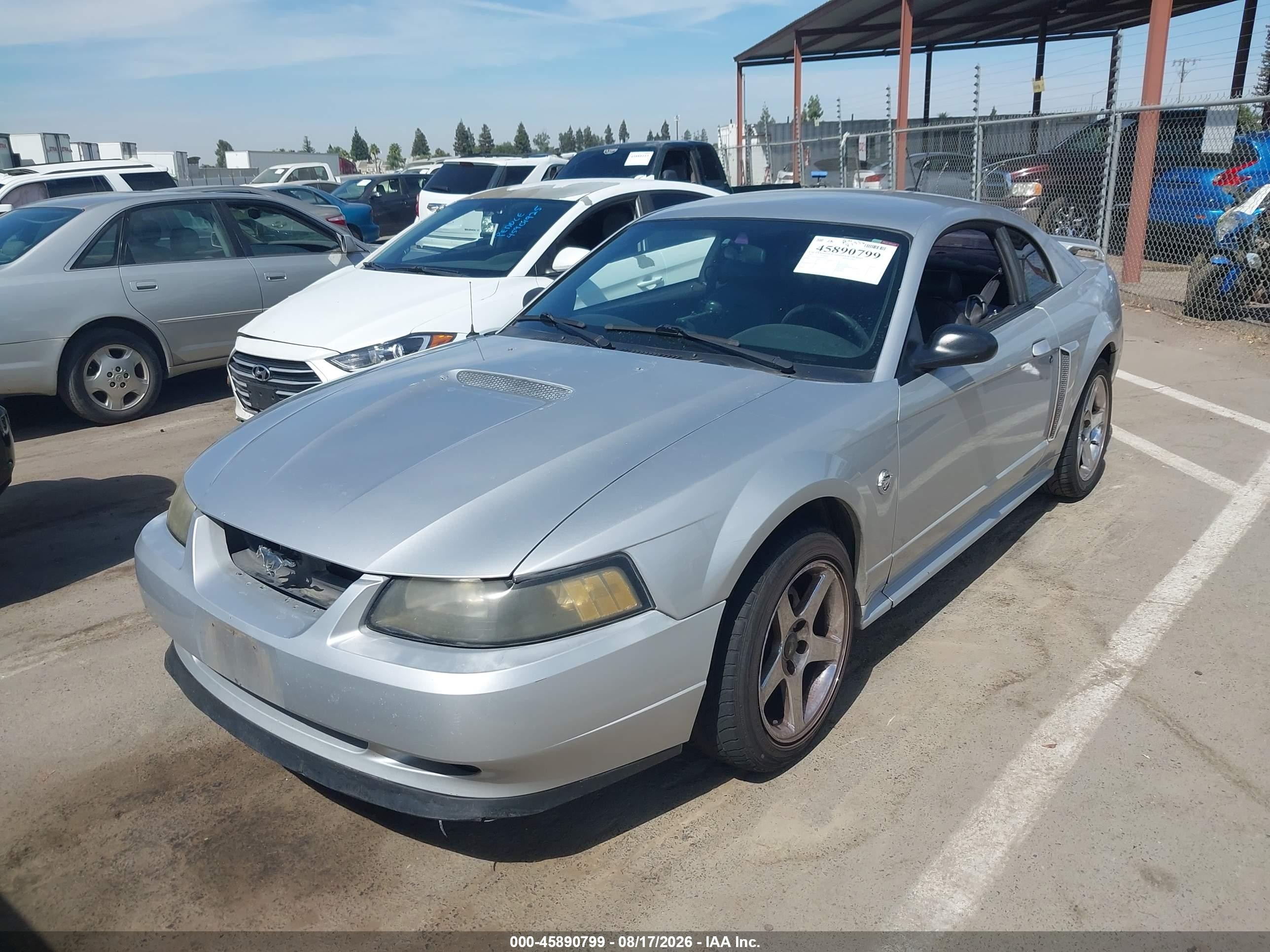 2002 Ford Mustang Deluxe/premium/standard Silver vin: 1FAFP40402F241725