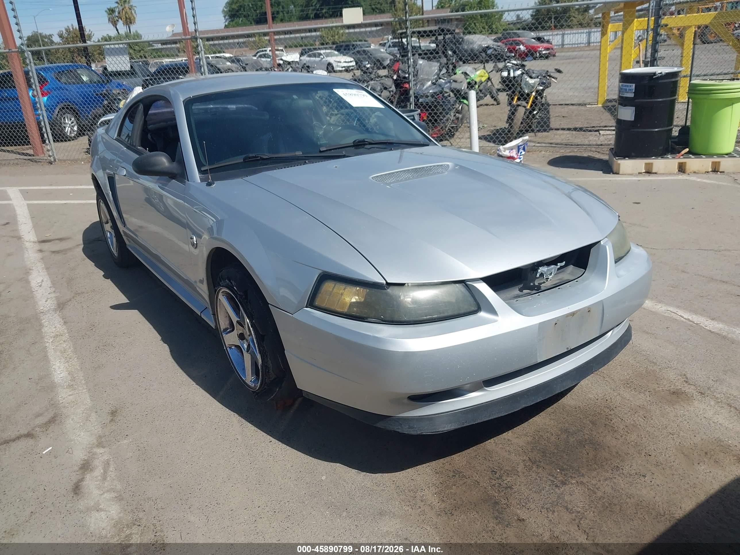 2002 Ford Mustang Deluxe/premium/standard Silver vin: 1FAFP40402F241725