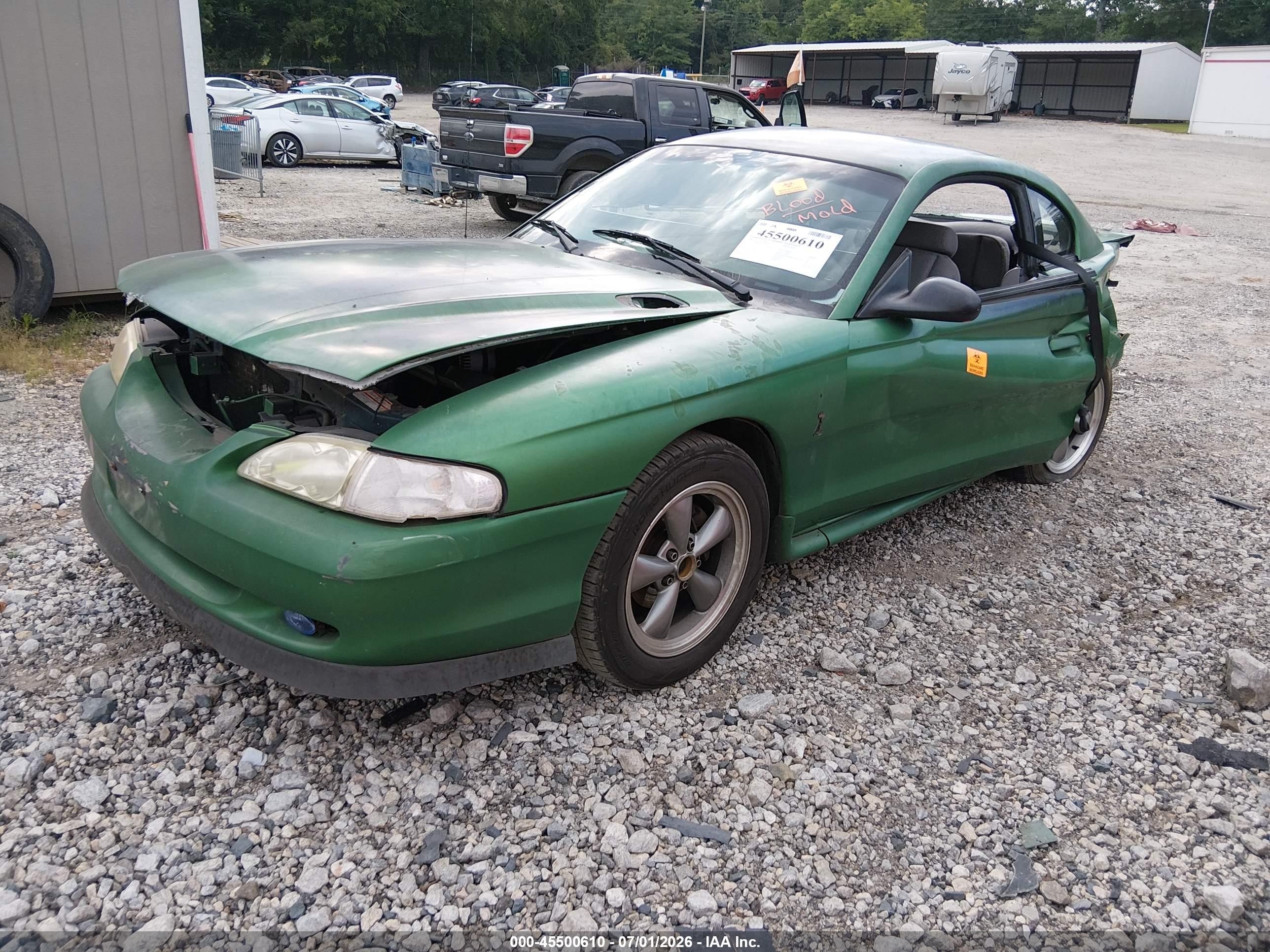 1998 Ford Mustang   Green vin: 1FAFP4040WF109621