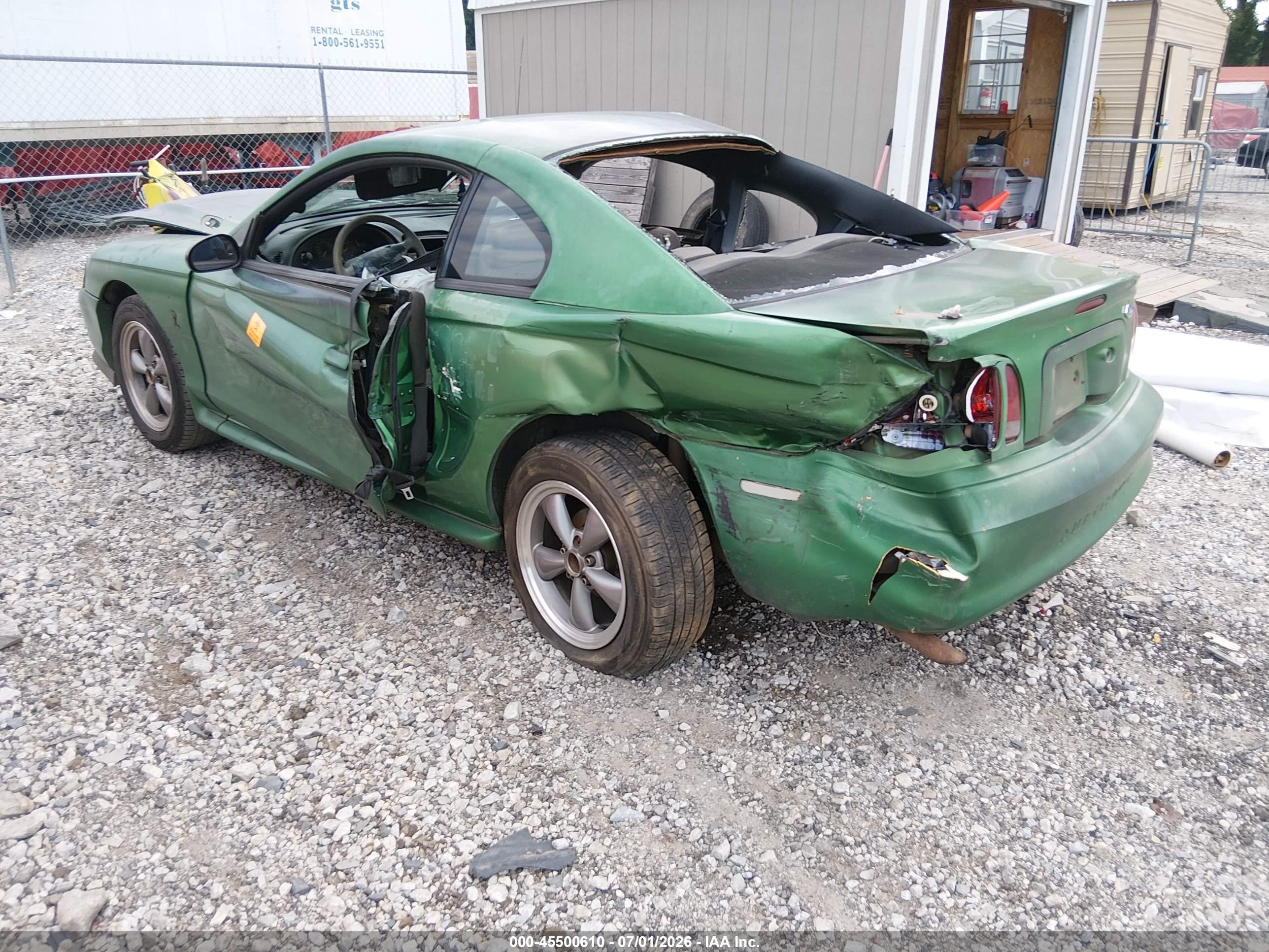 1998 Ford Mustang   Green vin: 1FAFP4040WF109621