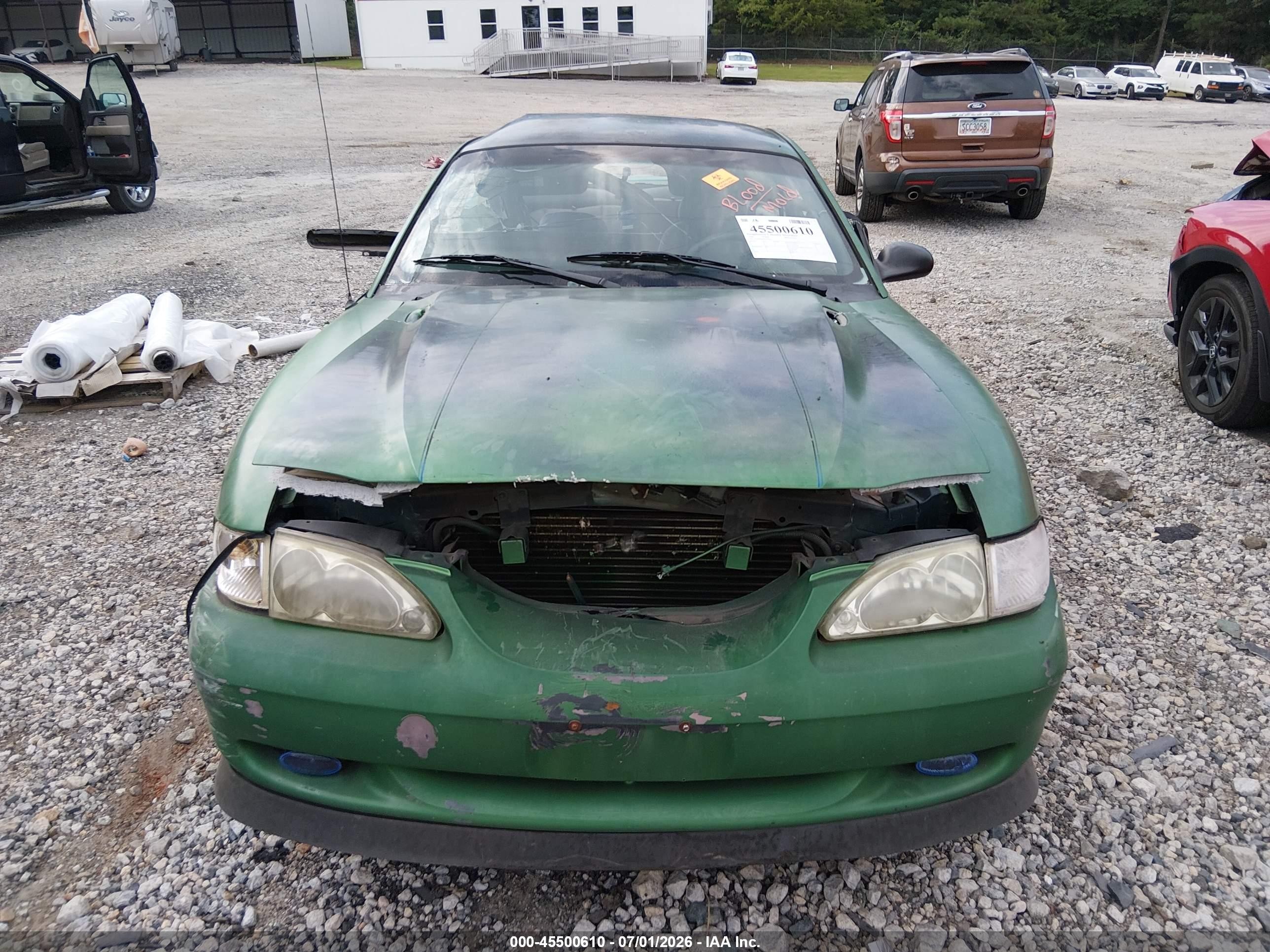 1998 Ford Mustang   Green vin: 1FAFP4040WF109621
