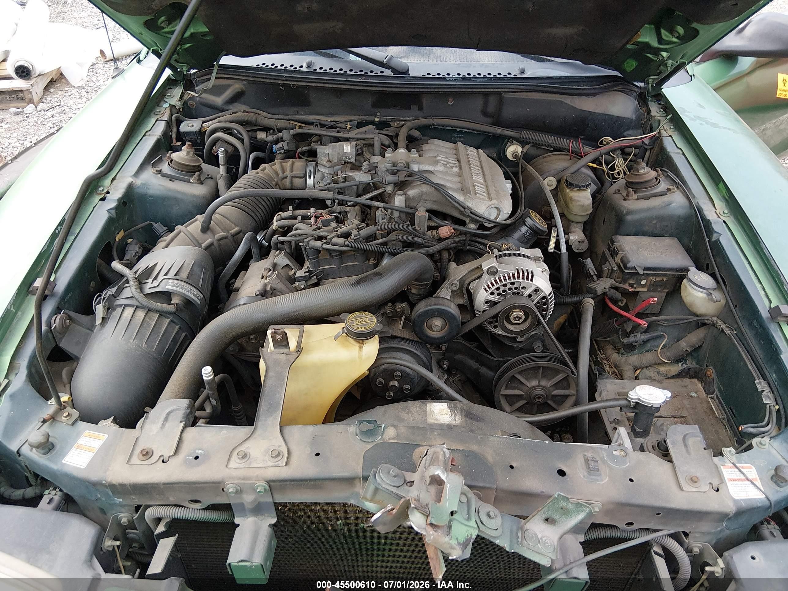 1998 Ford Mustang   Green vin: 1FAFP4040WF109621