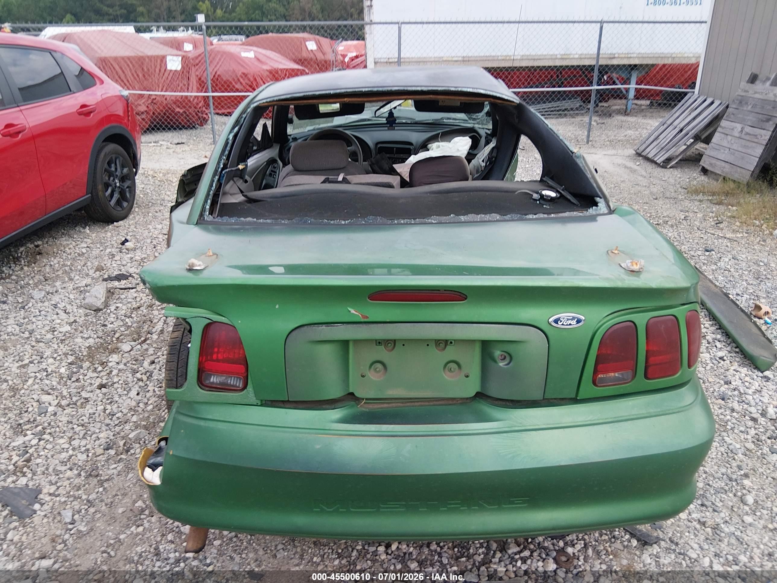 1998 Ford Mustang   Green vin: 1FAFP4040WF109621