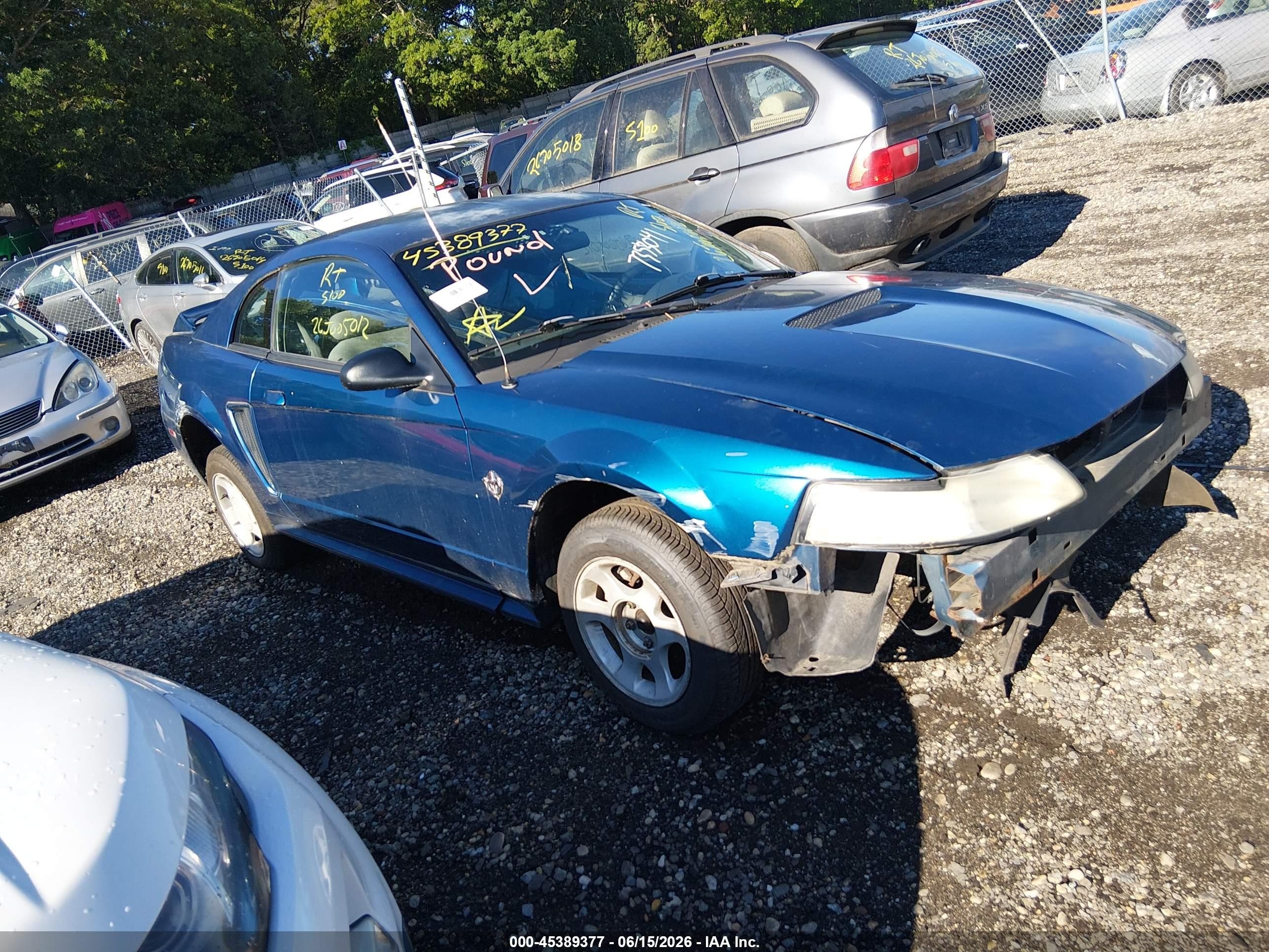 1999 Ford Mustang   Blue vin: 1FAFP4040XF210949