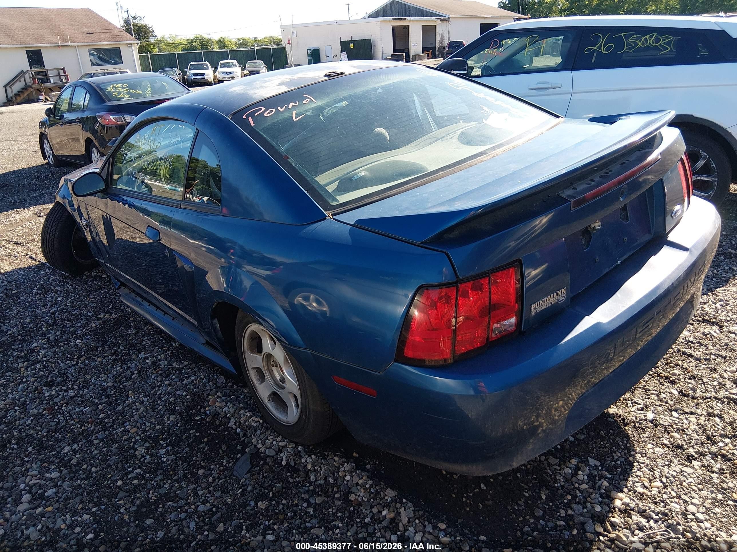 1999 Ford Mustang   Blue vin: 1FAFP4040XF210949