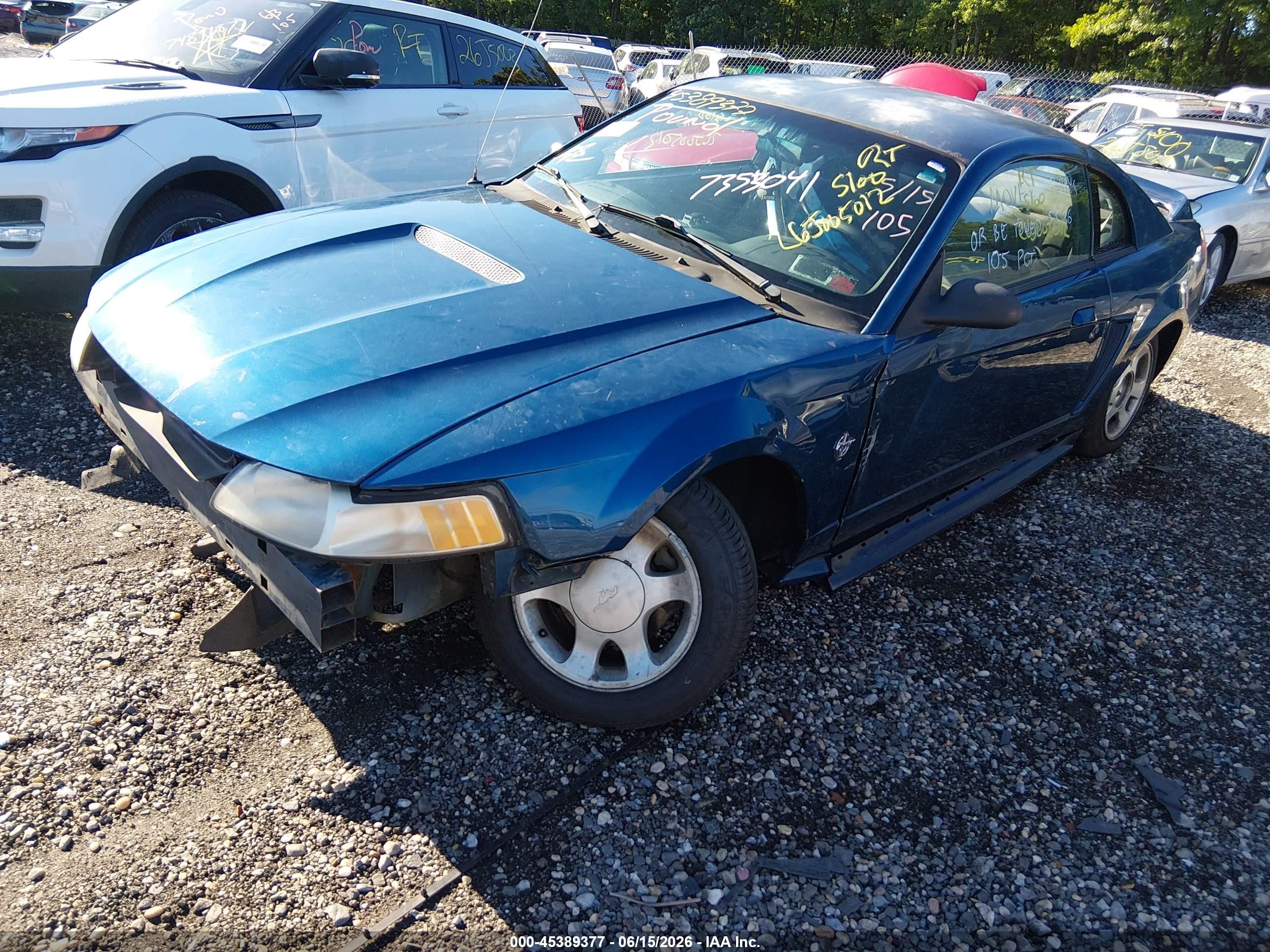 1999 Ford Mustang   Blue vin: 1FAFP4040XF210949
