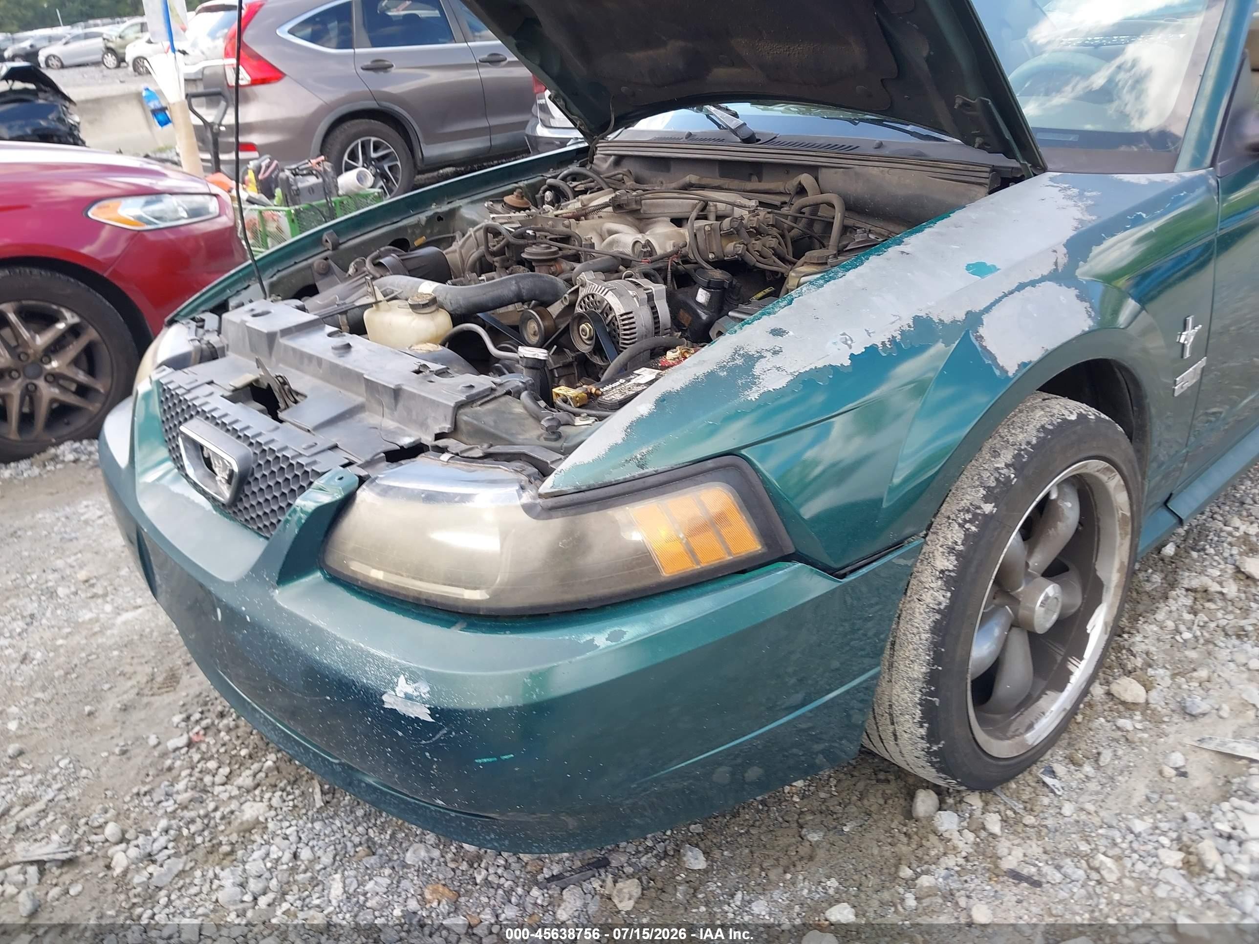 2000 Ford Mustang   Green vin: 1FAFP4040YF112635