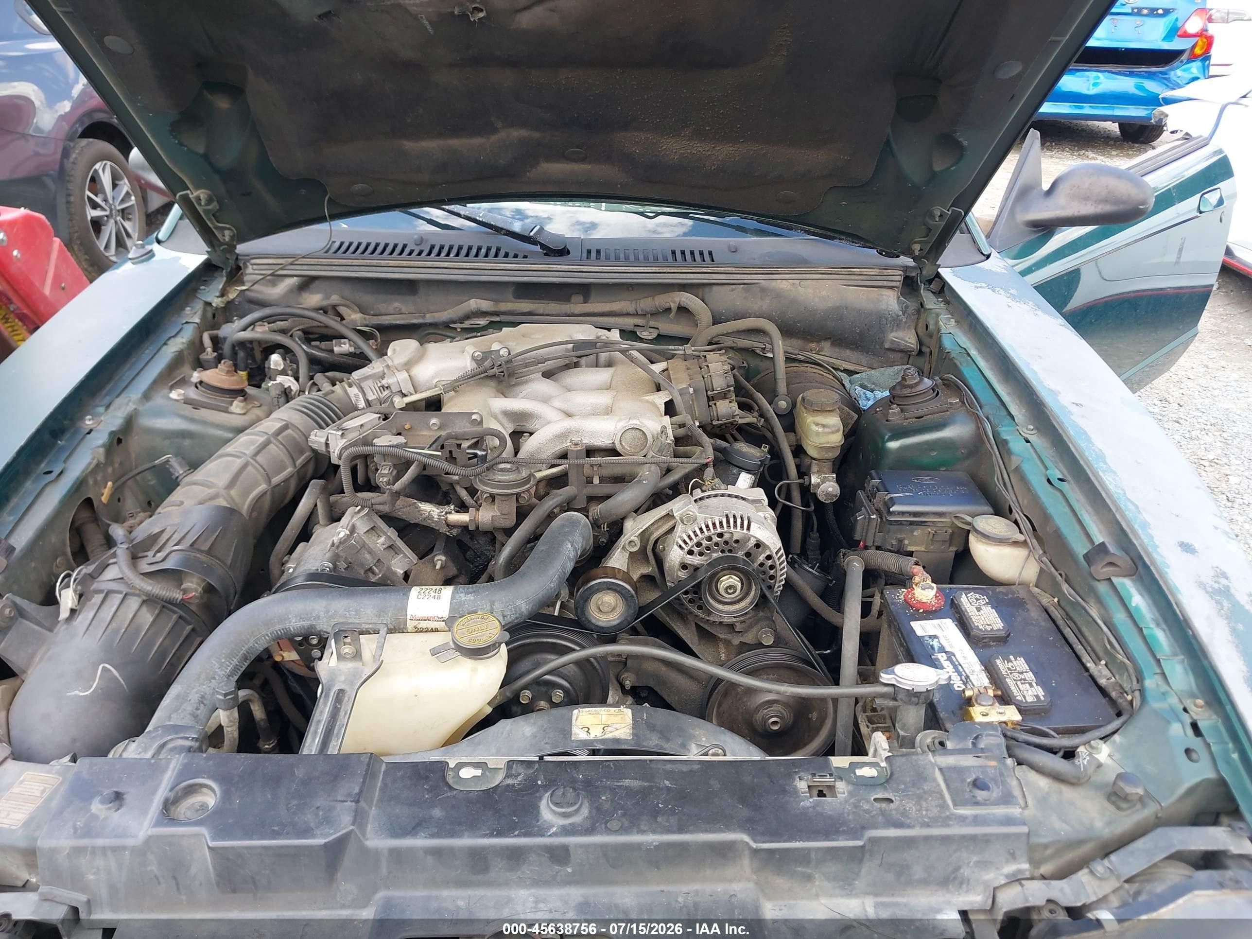2000 Ford Mustang   Green vin: 1FAFP4040YF112635