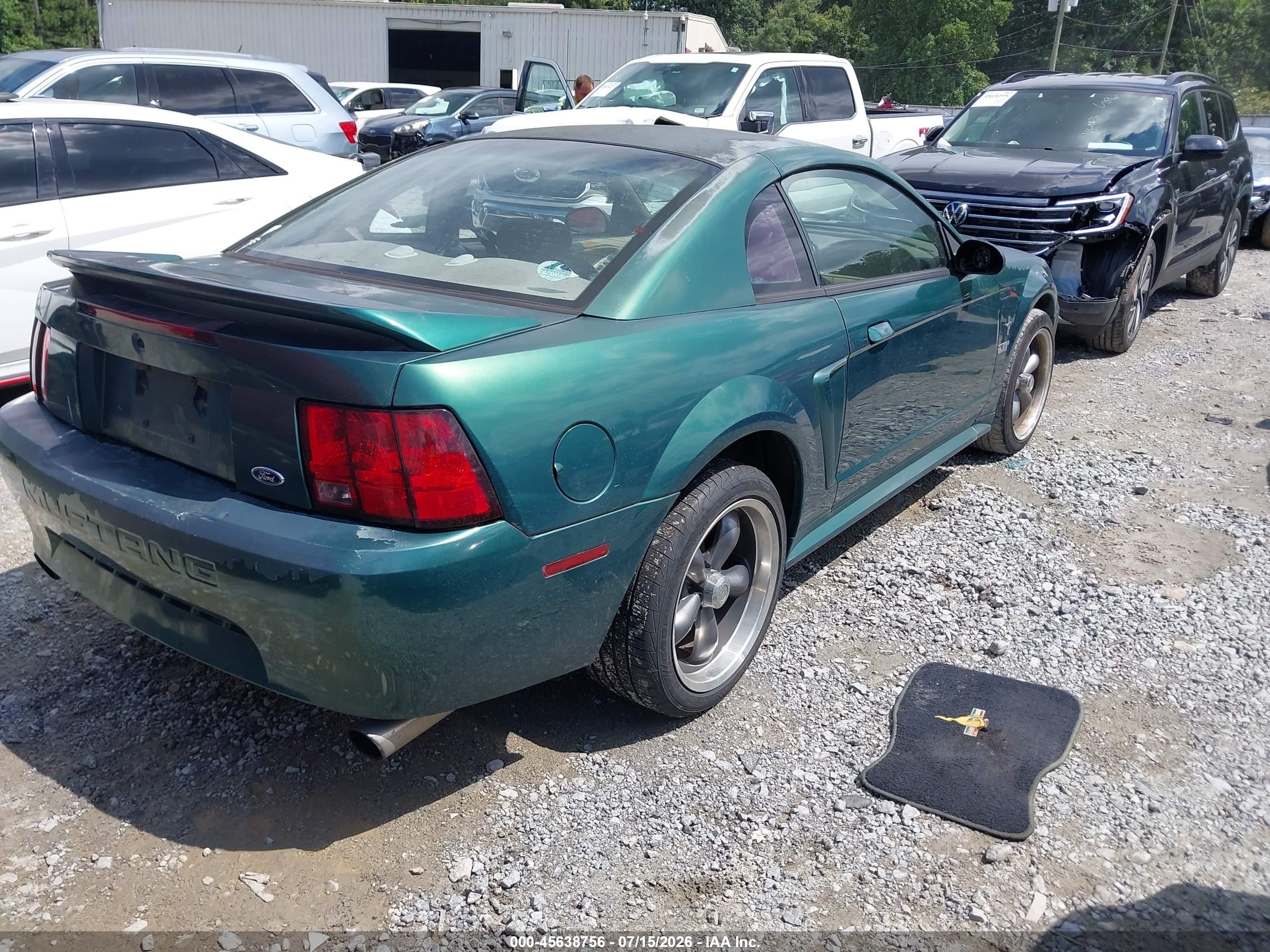 2000 Ford Mustang   Green vin: 1FAFP4040YF112635