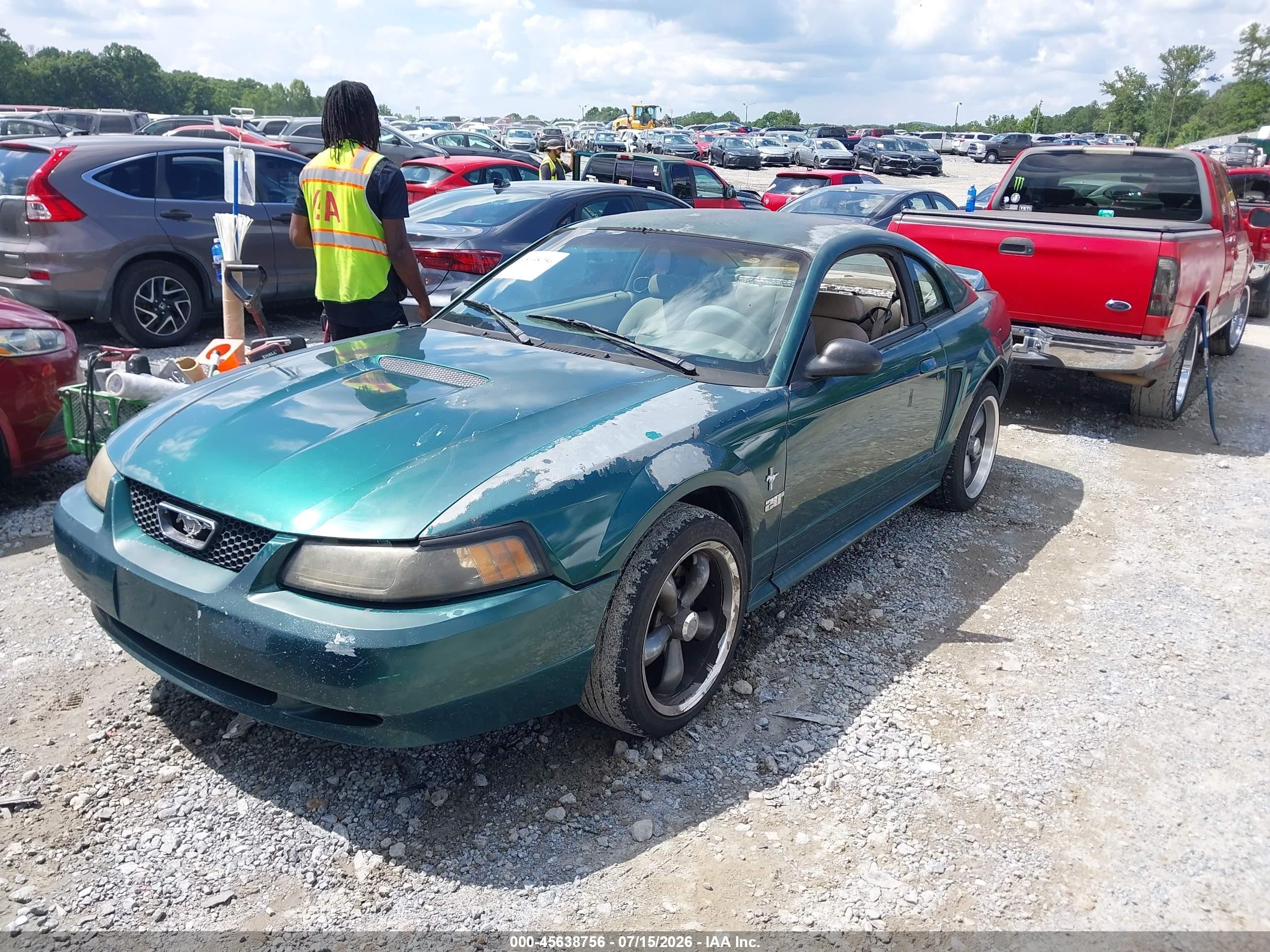 2000 Ford Mustang   Green vin: 1FAFP4040YF112635