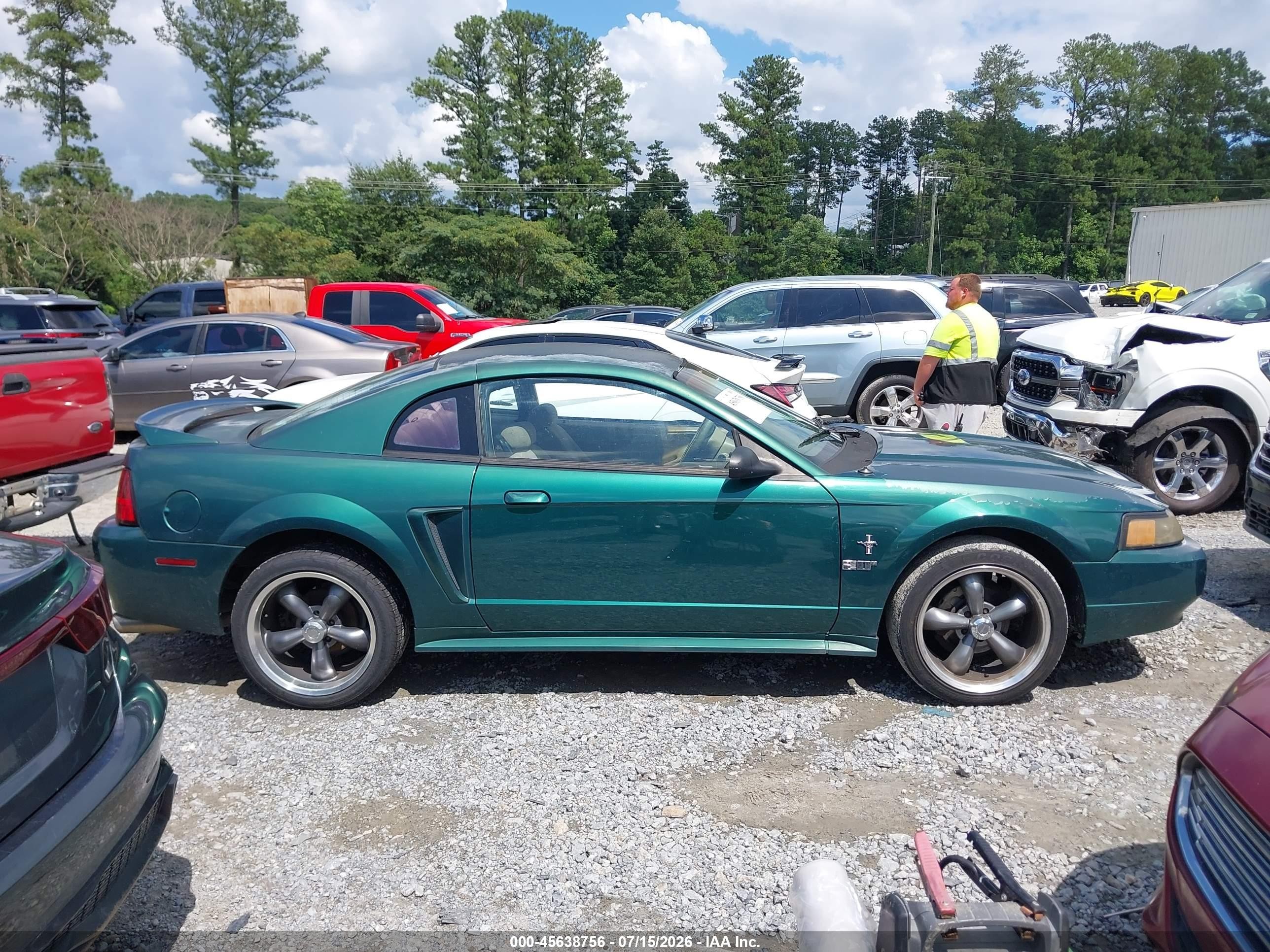 2000 Ford Mustang   Green vin: 1FAFP4040YF112635