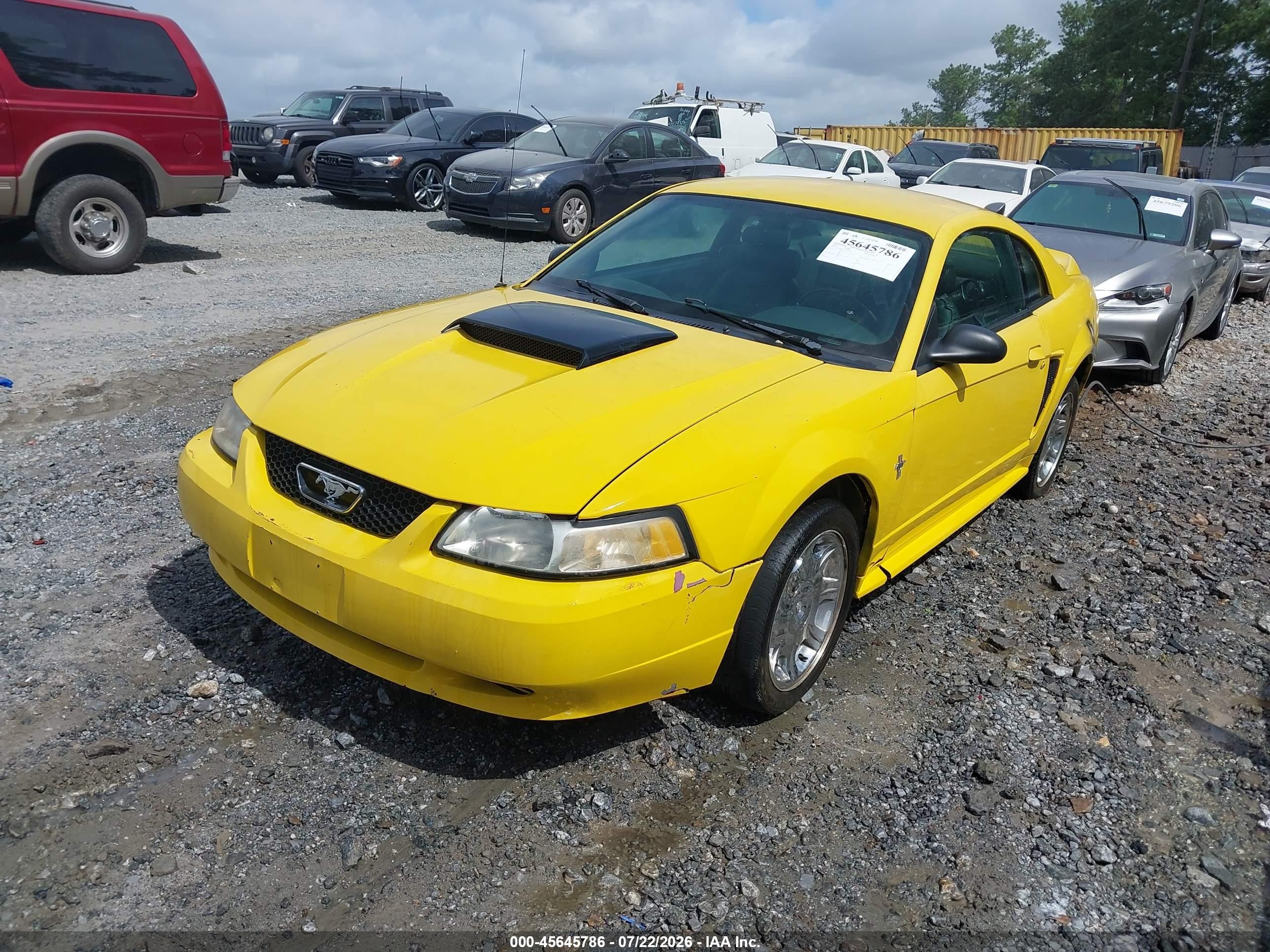 2000 Ford Mustang   Yellow vin: 1FAFP4040YF310826
