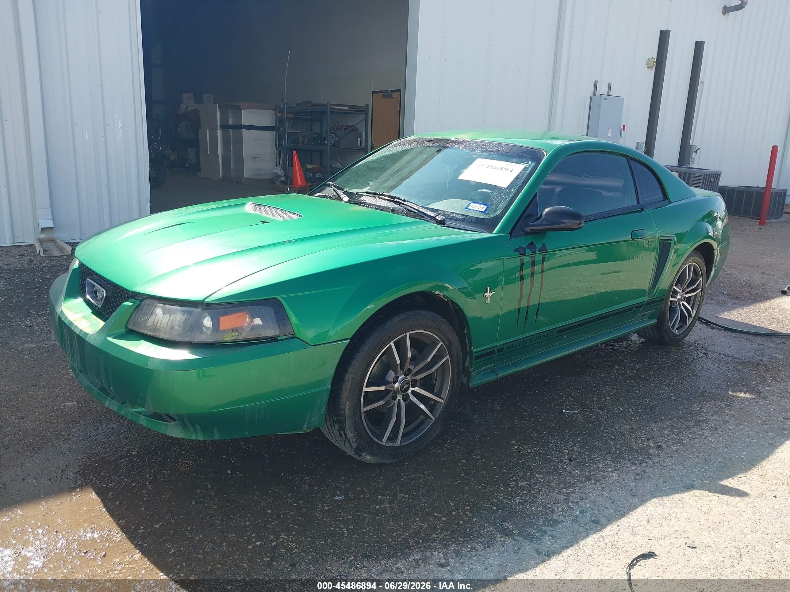 2001 Ford Mustang   Green vin: 1FAFP40411F170968