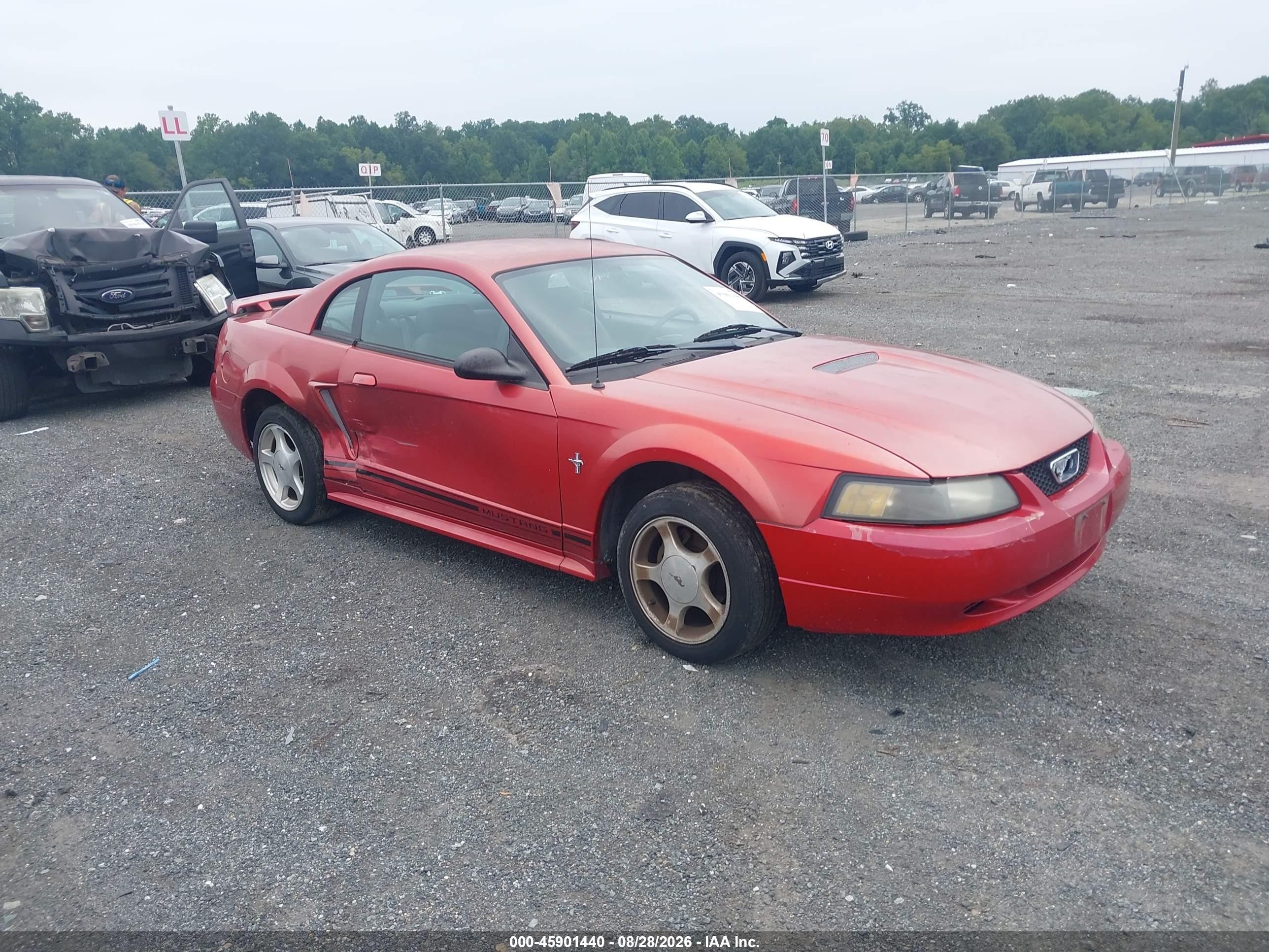 2001 Ford Mustang   Red vin: 1FAFP40411F239562
