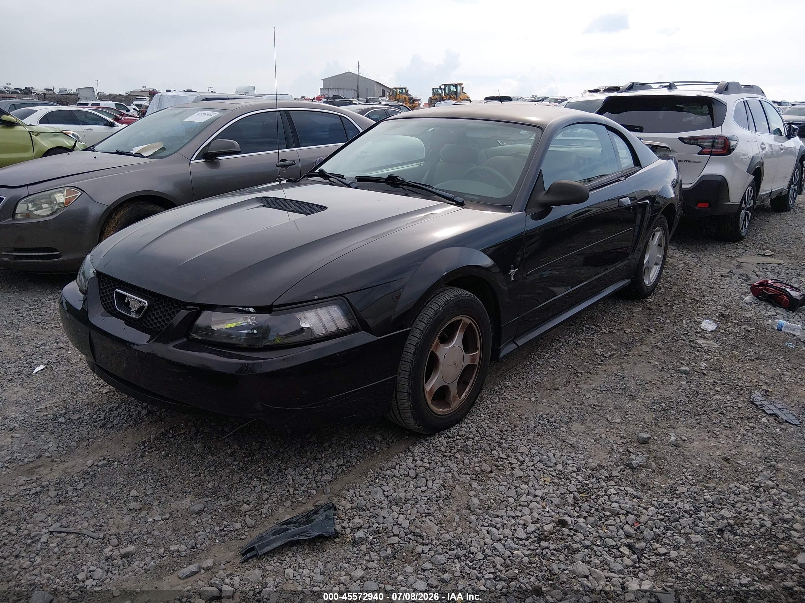 2002 Ford Mustang Deluxe/premium/standard Black vin: 1FAFP40412F205655