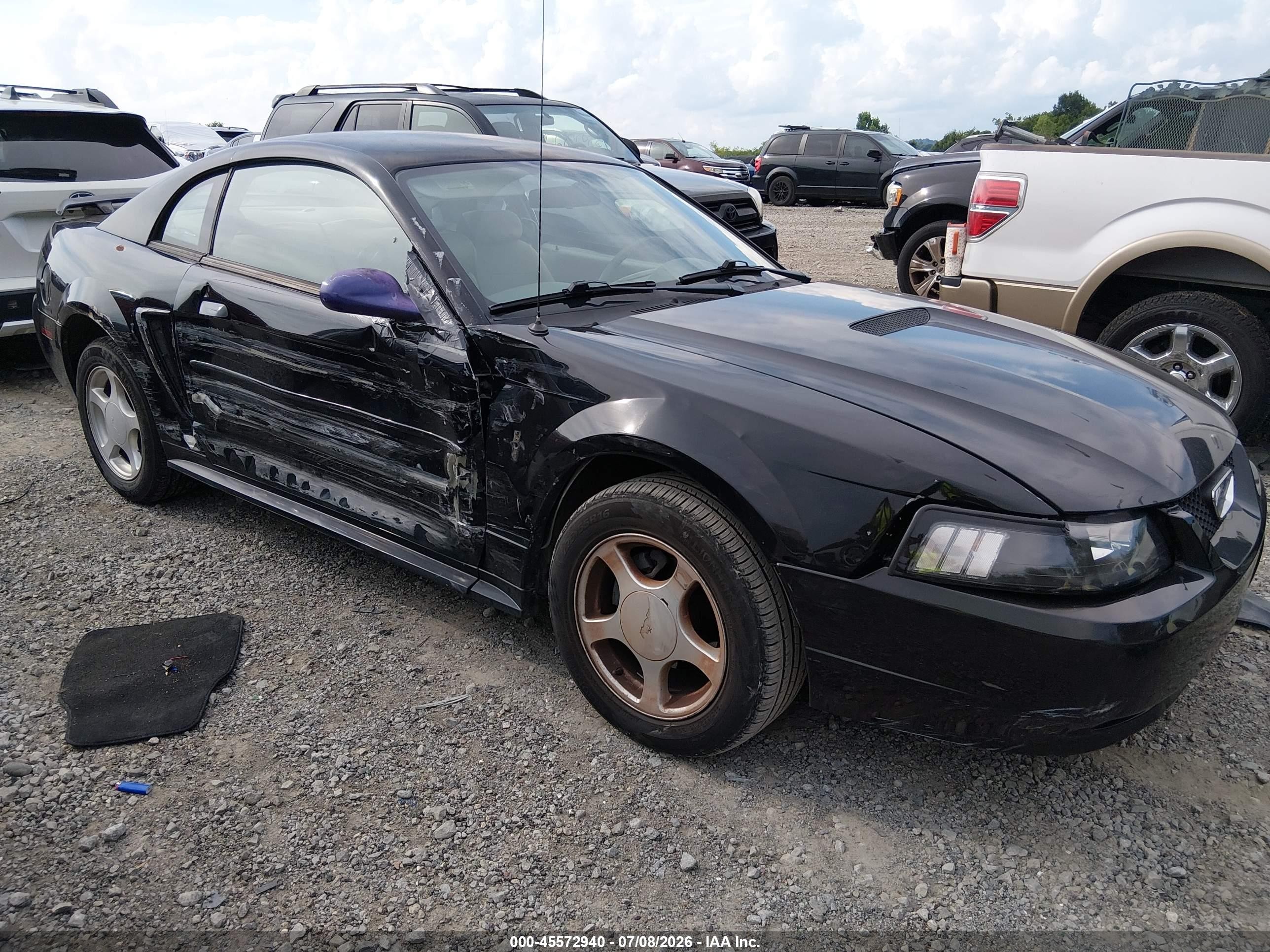 2002 Ford Mustang Deluxe/premium/standard Black vin: 1FAFP40412F205655