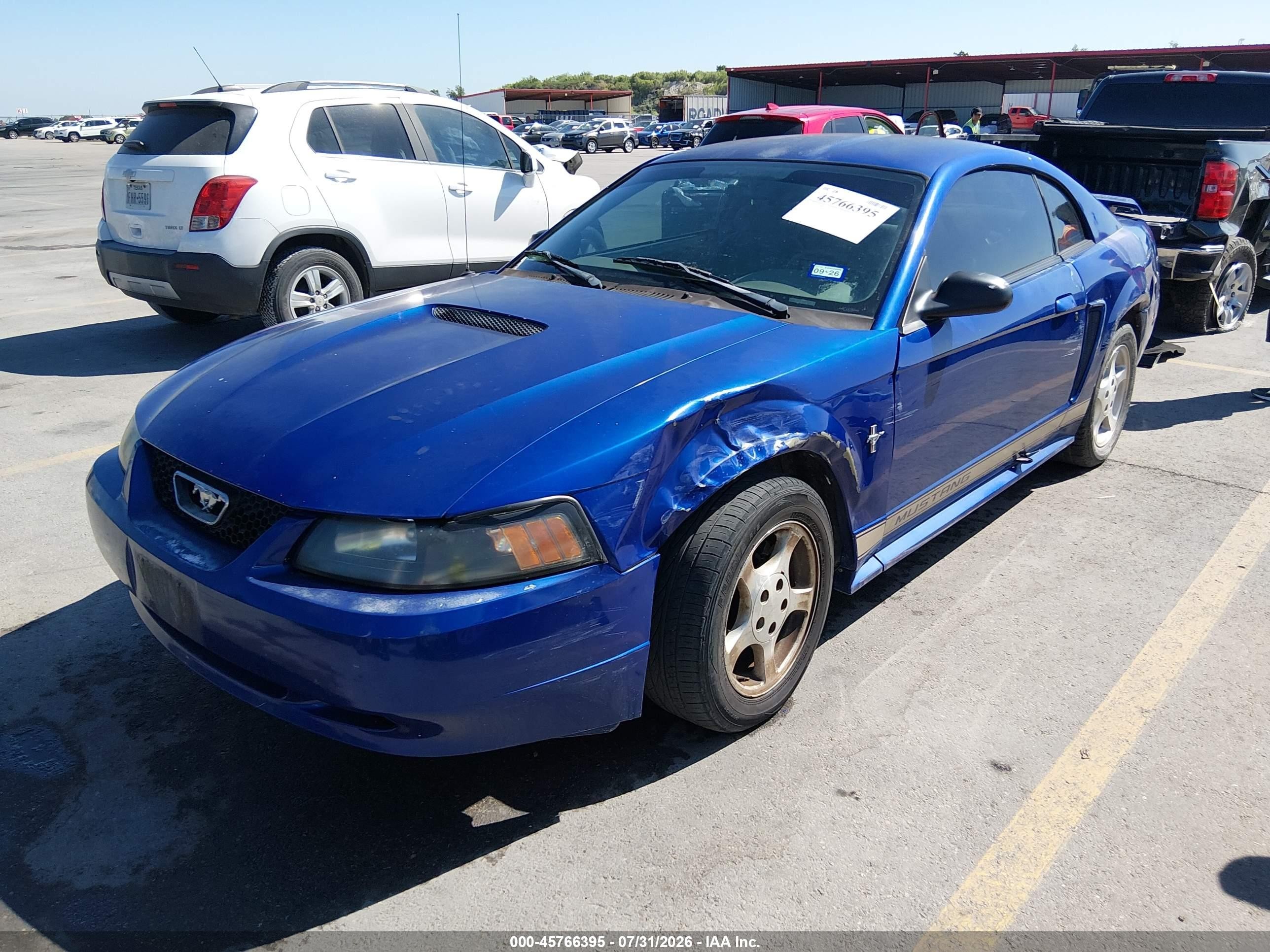 2002 Ford Mustang Deluxe/premium/standard Синий vin: 1FAFP40412F229020