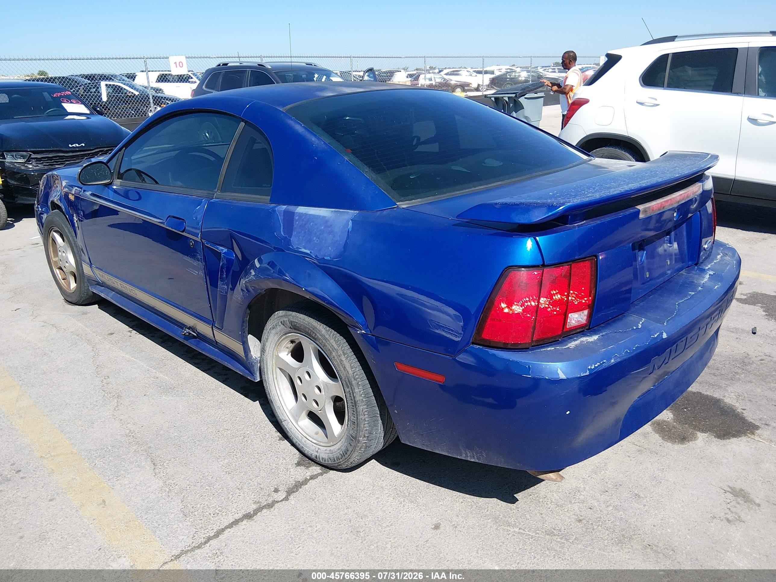 2002 Ford Mustang Deluxe/premium/standard Синий vin: 1FAFP40412F229020