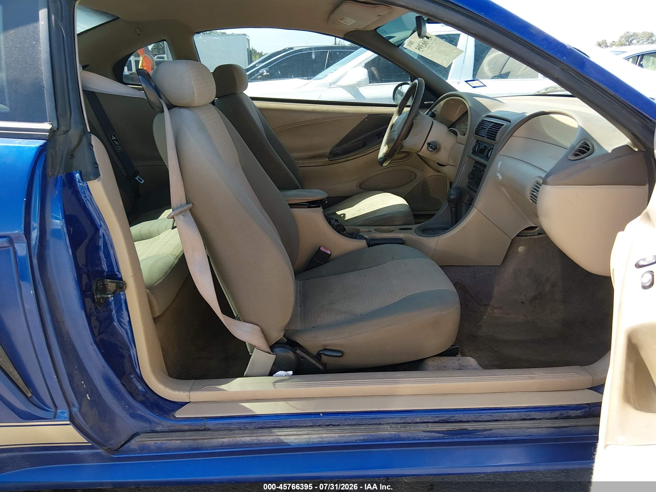 2002 Ford Mustang Deluxe/premium/standard Синий vin: 1FAFP40412F229020