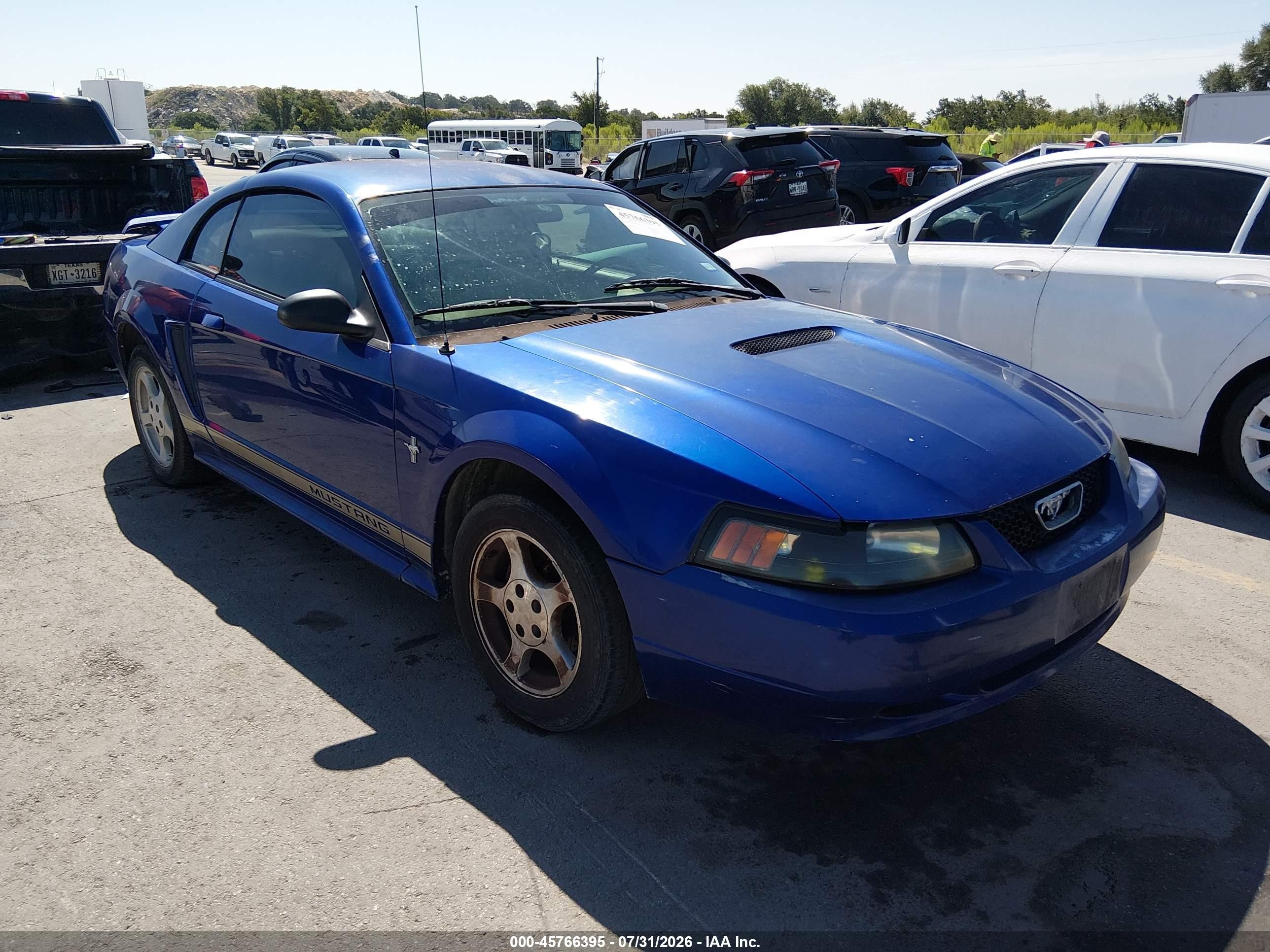 2002 Ford Mustang Deluxe/premium/standard Синий vin: 1FAFP40412F229020
