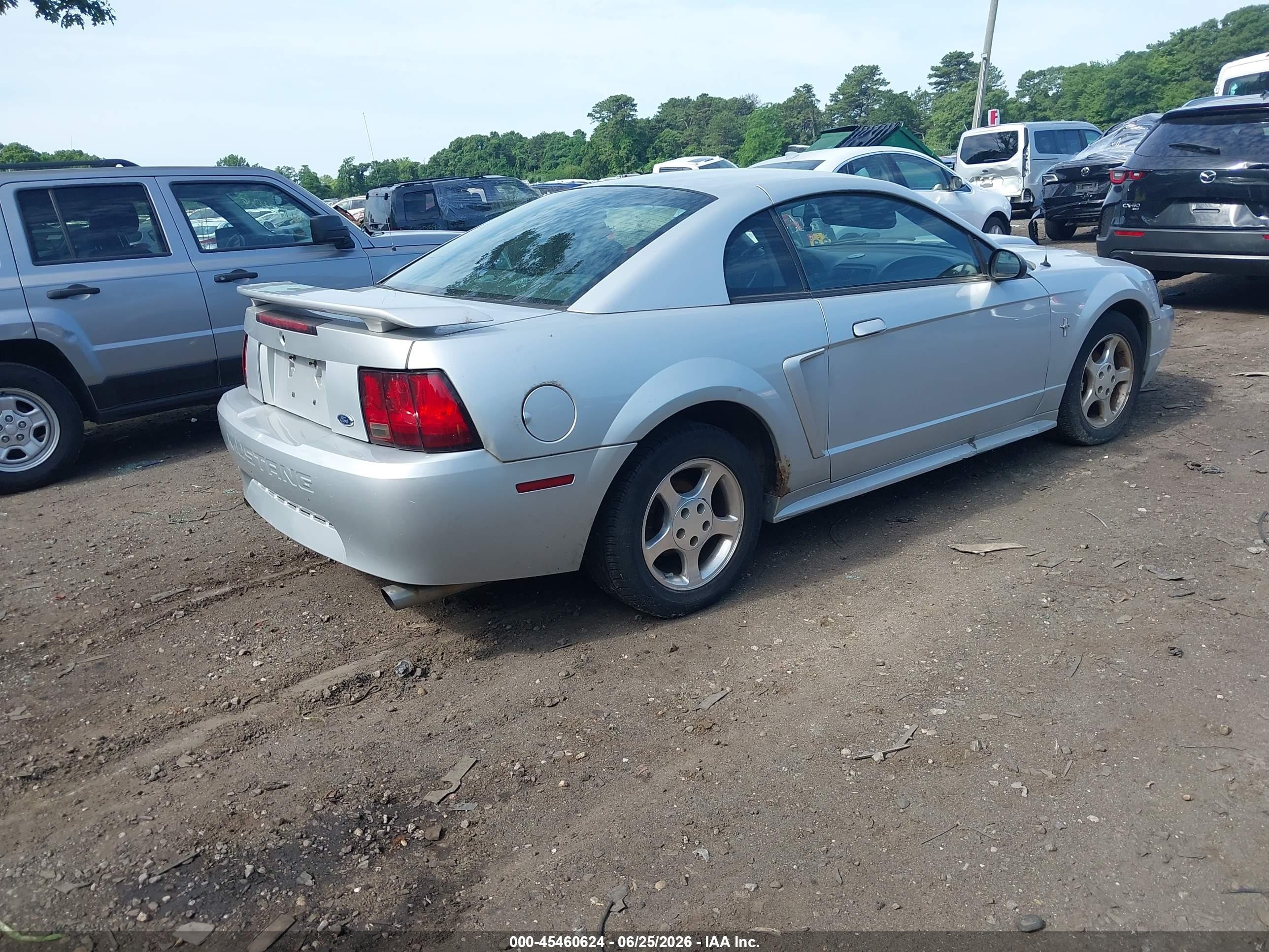 2003 Ford Mustang   Серебряный vin: 1FAFP40413F312898