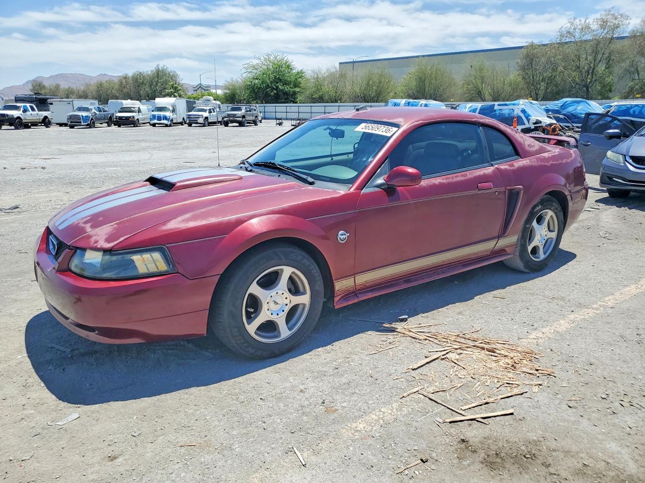 2004 Ford Mustang Burgundy vin: 1FAFP40414F113061