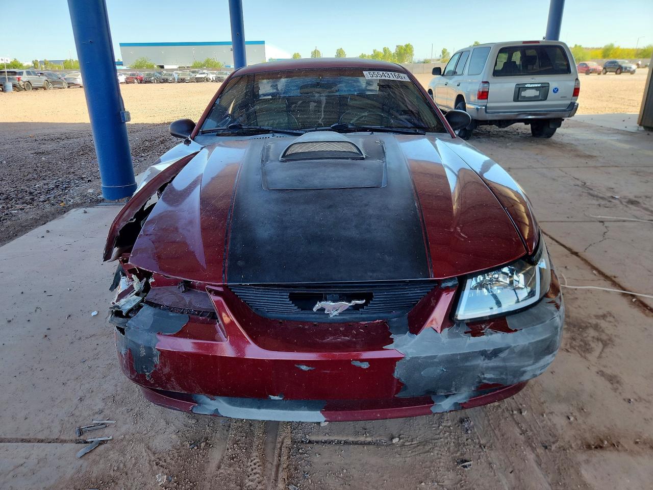 2004 Ford Mustang Burgundy vin: 1FAFP40414F115599