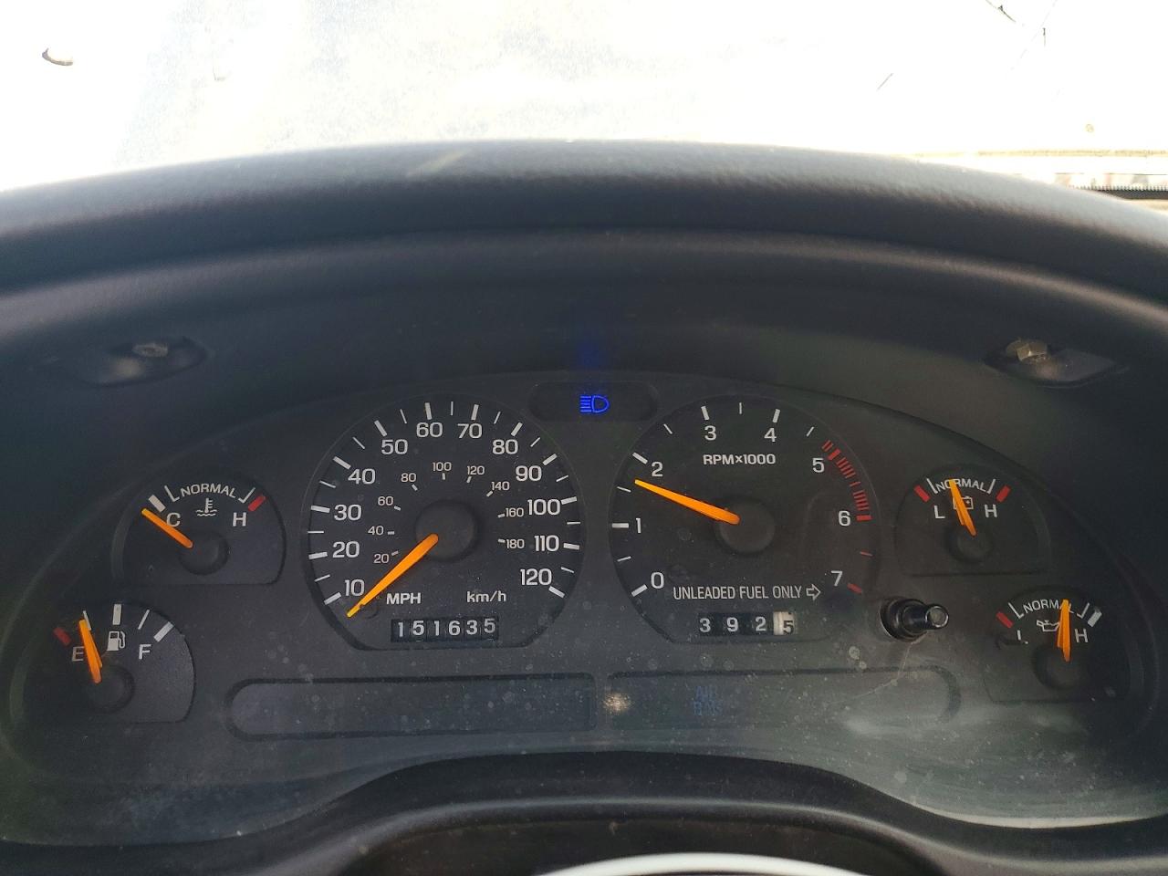1998 Ford Mustang Blue vin: 1FAFP4041WF160075