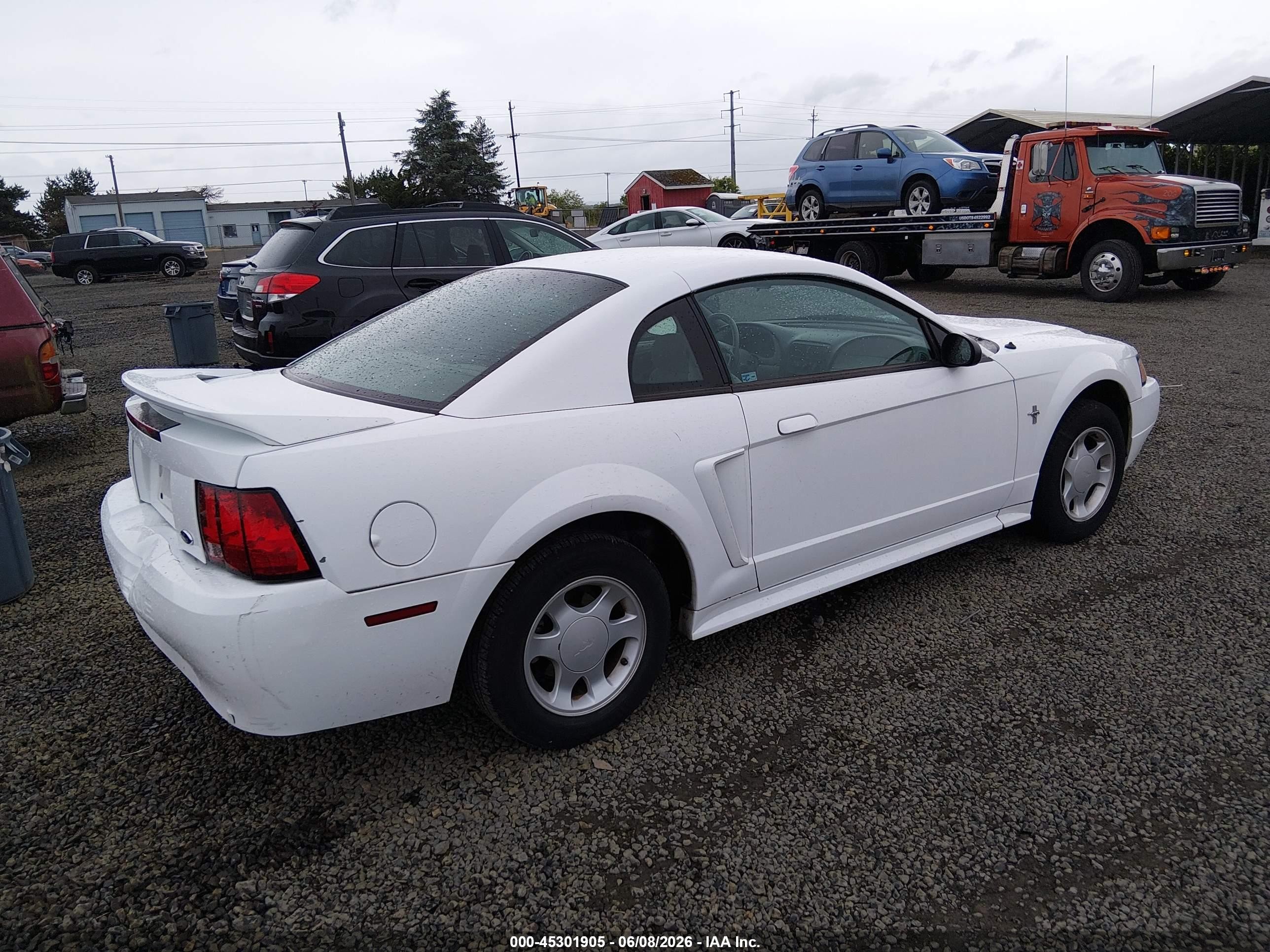 2000 Ford Mustang   White vin: 1FAFP4041YF130531