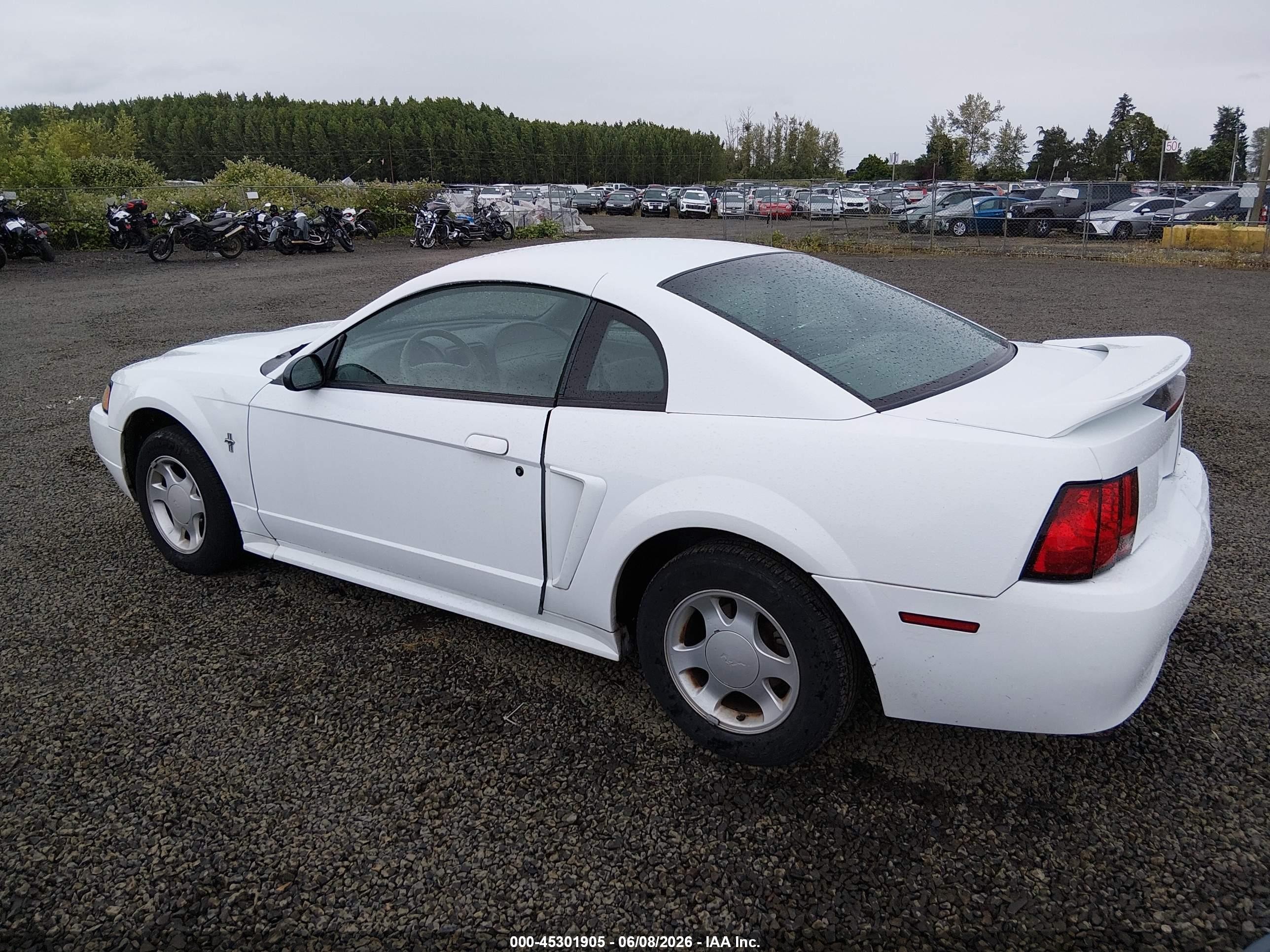 2000 Ford Mustang   White vin: 1FAFP4041YF130531