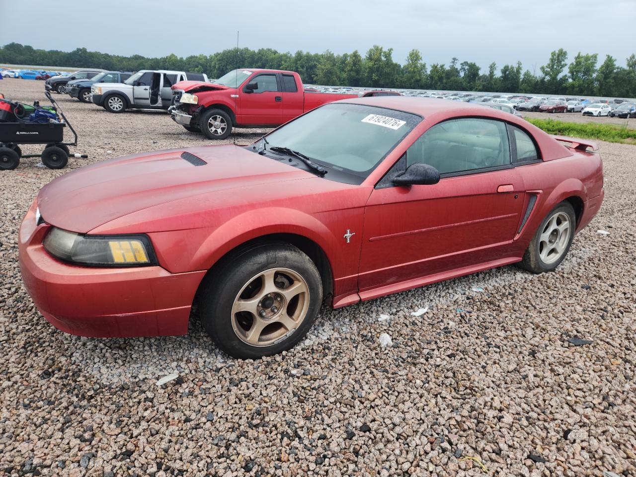 2002 Ford Mustang Red vin: 1FAFP40422F166719