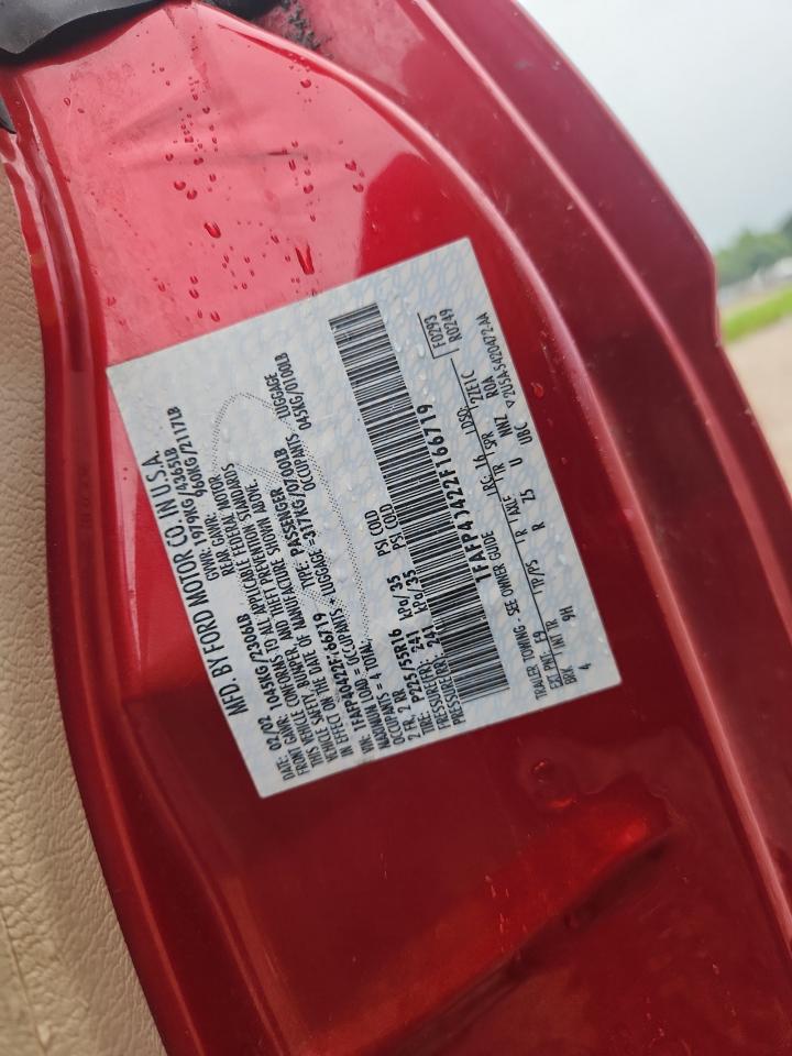 2002 Ford Mustang Red vin: 1FAFP40422F166719
