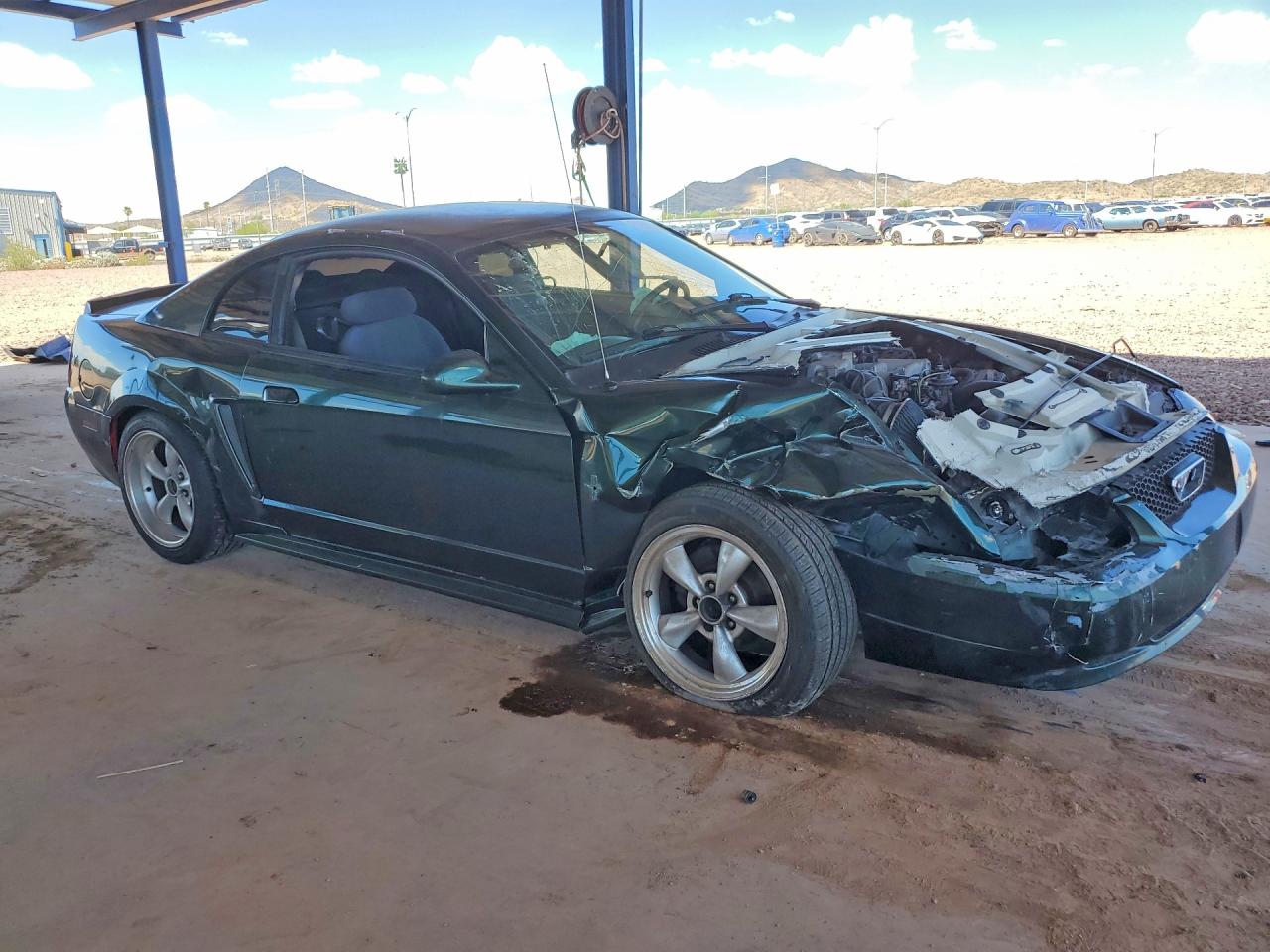 2003 Ford Mustang Green vin: 1FAFP40423F365027