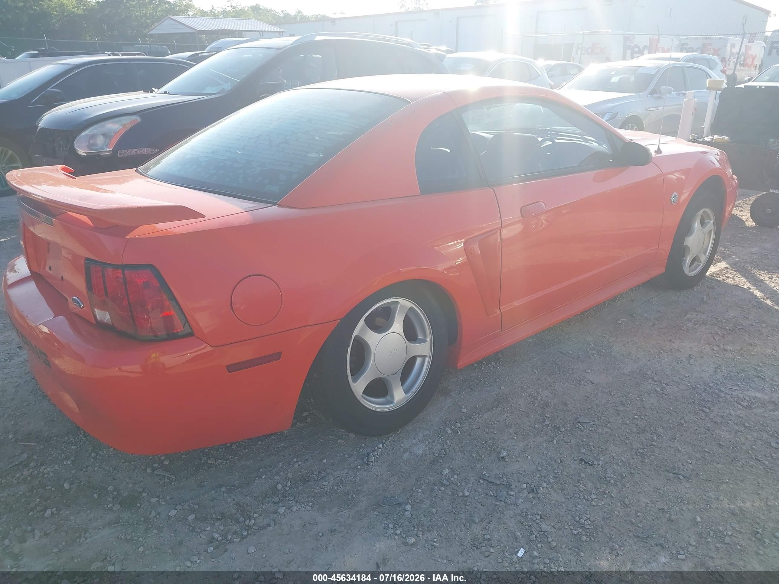 2004 Ford Mustang   Orange vin: 1FAFP40434F121811