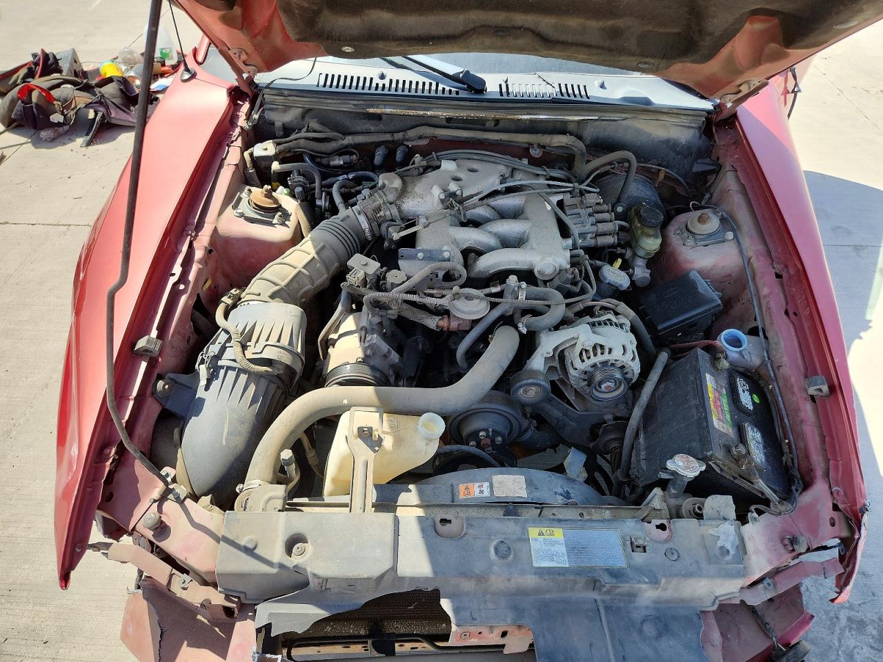 2001 Ford Mustang Red vin: 1FAFP40441F207267